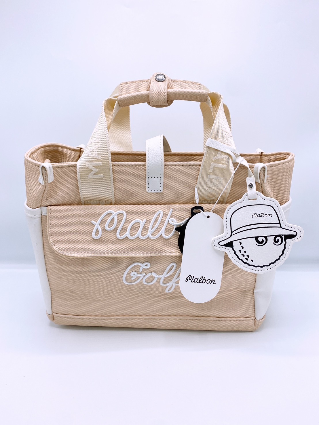 Hand bag Malbon Golf Green, Cream Colors กระเป๋าถือสำหรับผู้ขาย และผู้หญิง (+Strap)