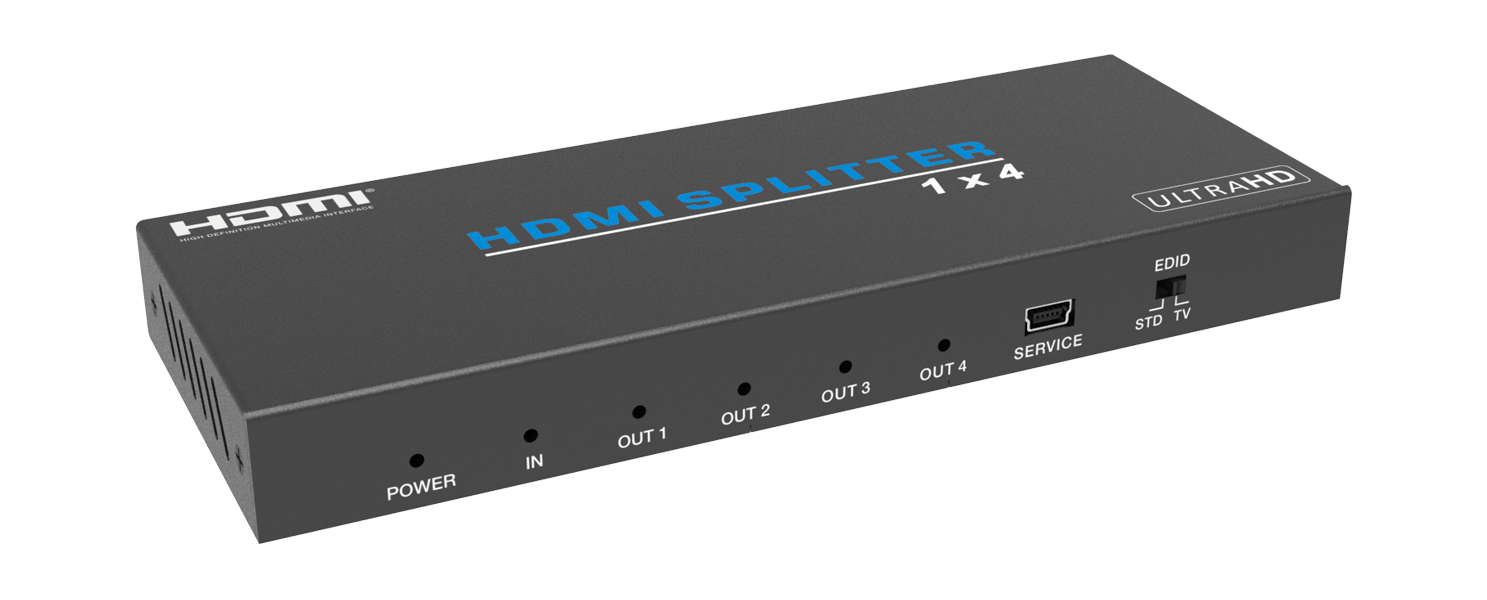 14SP2 1x4 HDMI 2.0 Splitter 18G 4:4:4 Supports HDCP 2.0,EDID and HDR