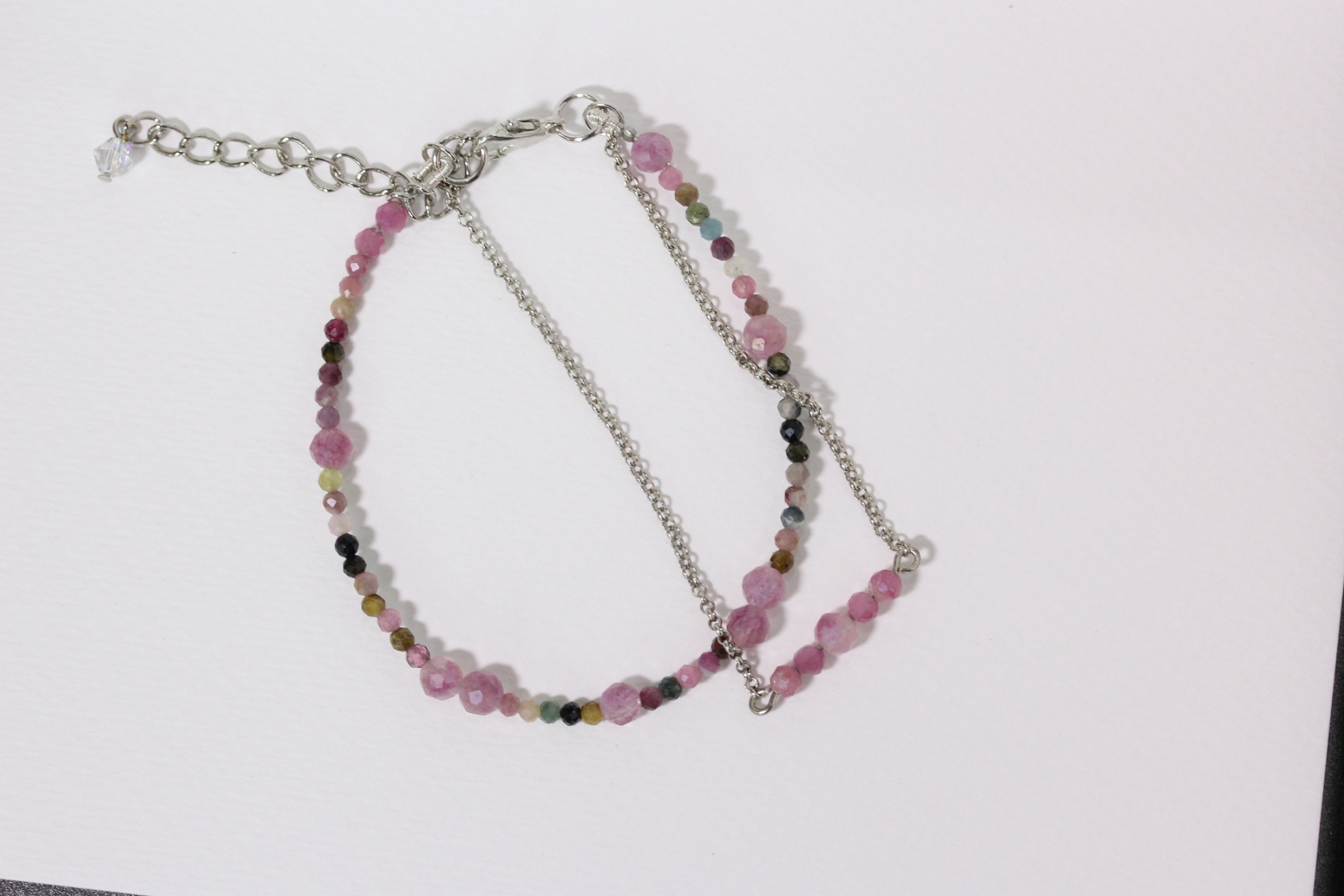 สร้อยข้อมือหินแท้ "POSH" Tourmalin+Pink Tourmaline Bracelet (ความรัก ความสัมพันธ์)