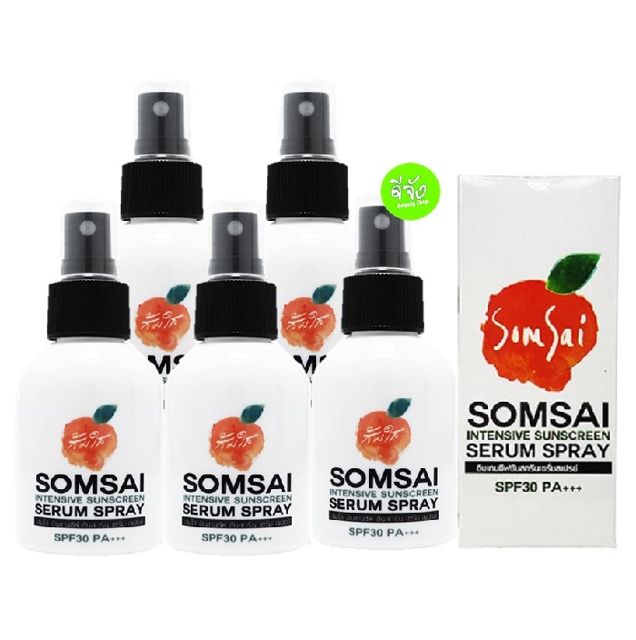 ส้มใส อินเทนซีฟ ซันสกรีน สเปรย์ Somsai Intensive Sunscreen Spray SPF30 PA+++ ขนาด 100 ml x 5