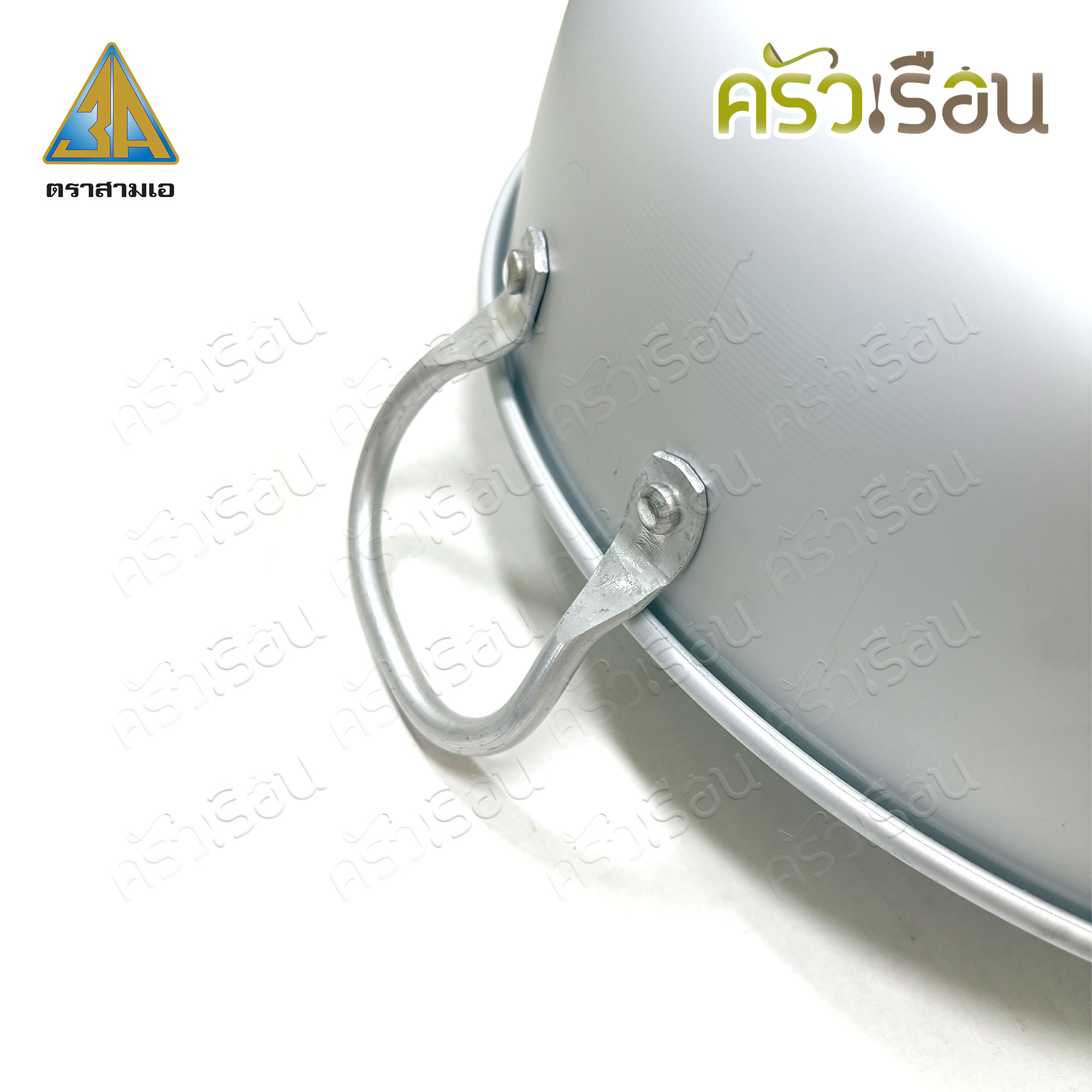 3A กระทะหูแขก อลูมิเนียม อย่างหนา กระทะทอดโดนัท กระทะใบบัว