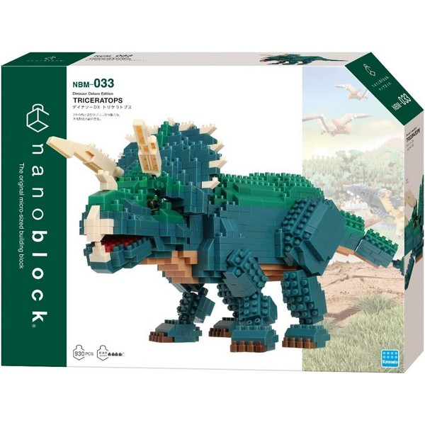 Kawada nanoblock NBM-033 Dinosaur Deluxe Edition Triceratops 4972825223857 (นาโนบล็อค)