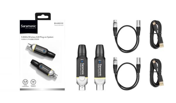 Saramonic Blink800 B2 ไมโครโฟนไร้สาย คลื่น 5.8 GHz (1ตัวรับ1ตัวส่ง)