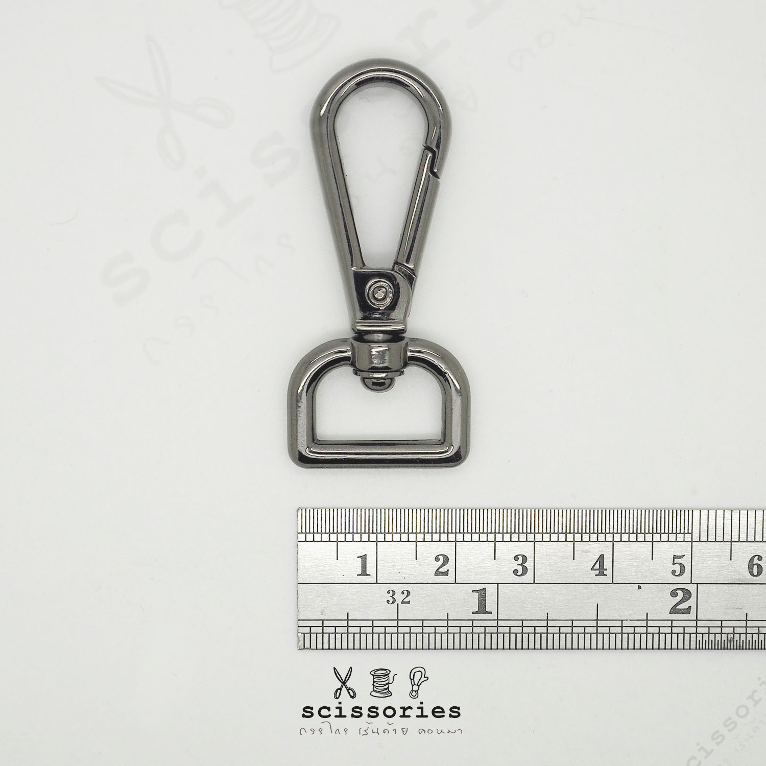 คอหมา1.6cm สีดำเมทาลิค2 ตัว