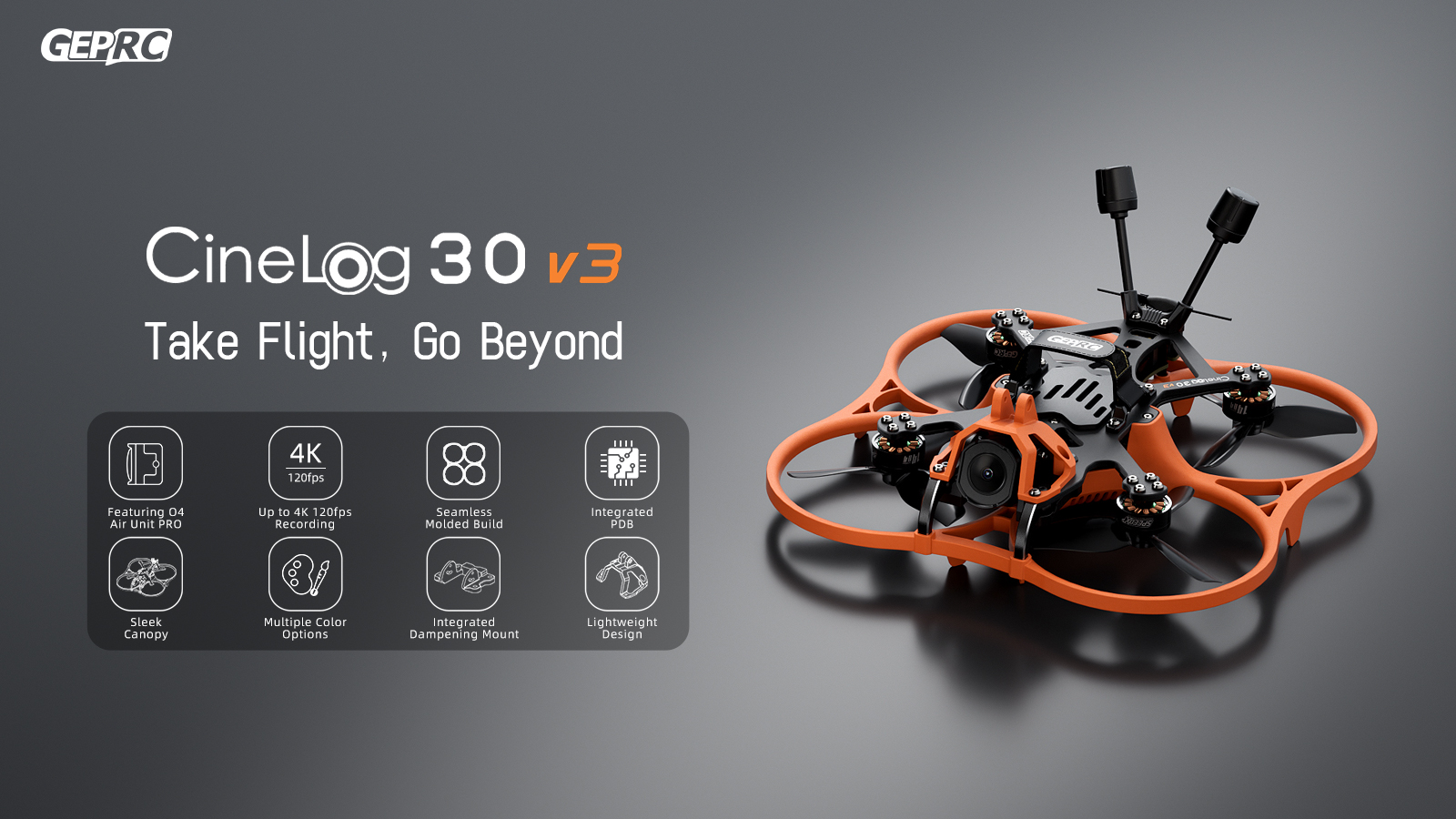 [D3-2] GEPRC Cinelog30 V3 O4 Pro Quadcopter อุปกรณ์โดรน Drone
