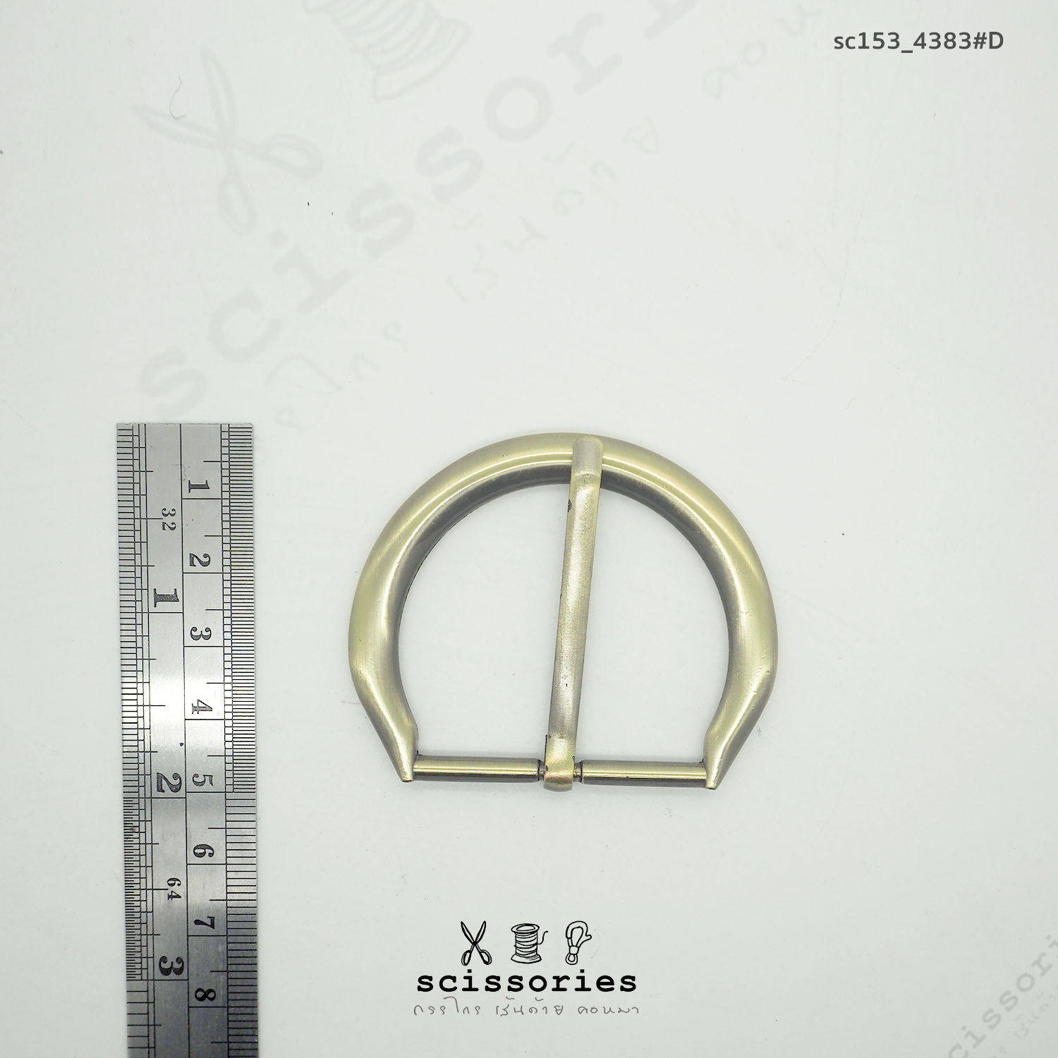 เข็มขัด 2 นิ้ว สีเหลืองปัด Brush Gold/2ตัว