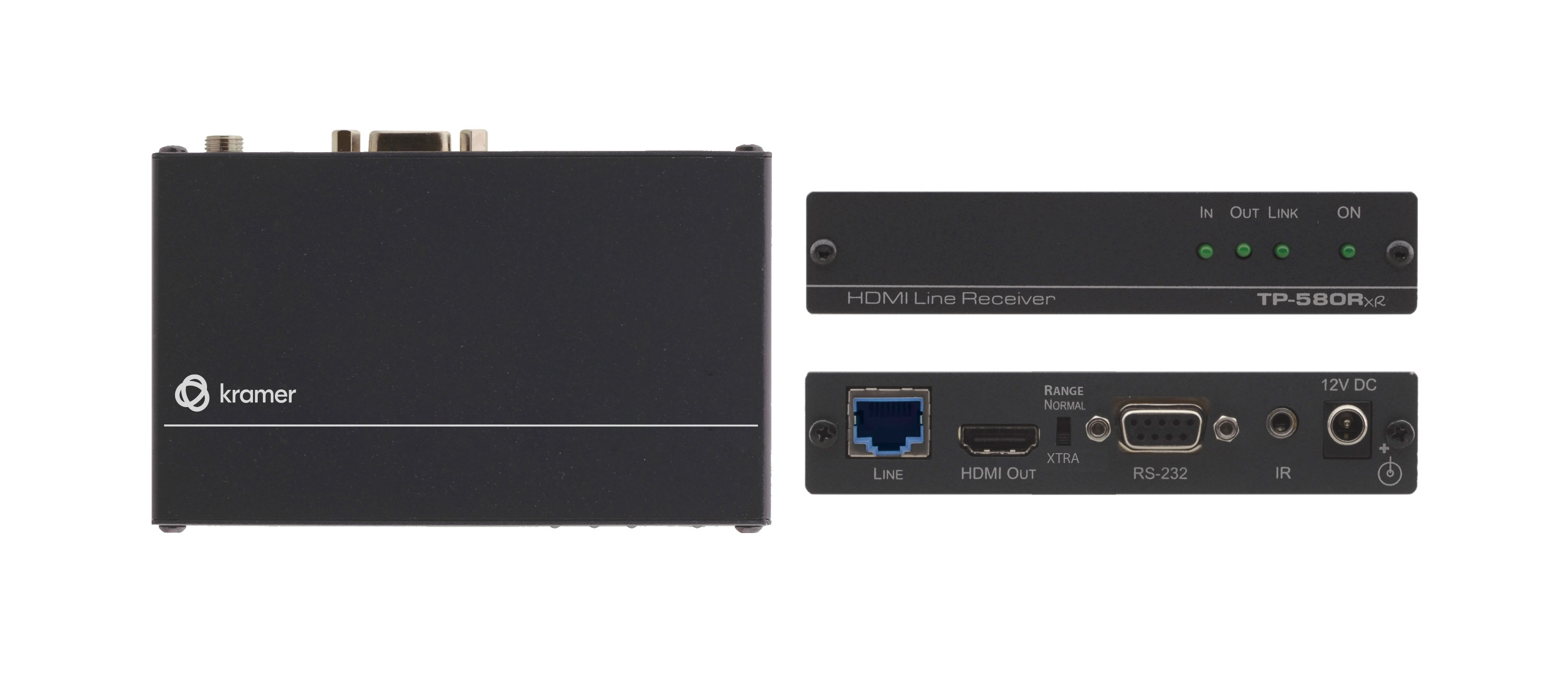 Kramer TP-580Rxr 4K60 4:2:0 HDMI HDCP 2.2 Receiver with RS–232 & IR over Extended–Reach HDBaseT