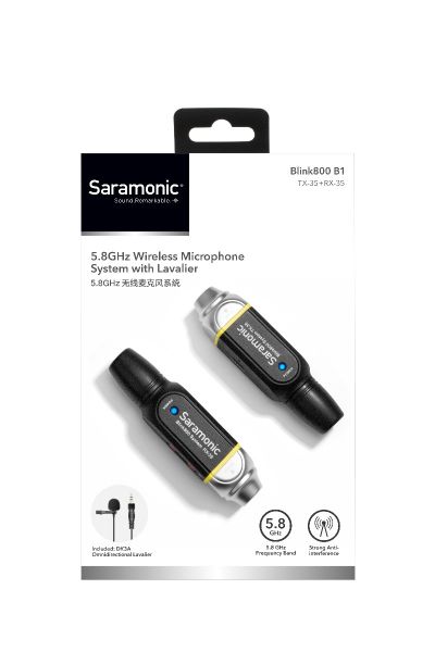Saramonic Blink800 B1 ไมโครโฟนไร้สาย คลื่น 5.8 GHz (1ตัวรับ1ตัวส่ง)