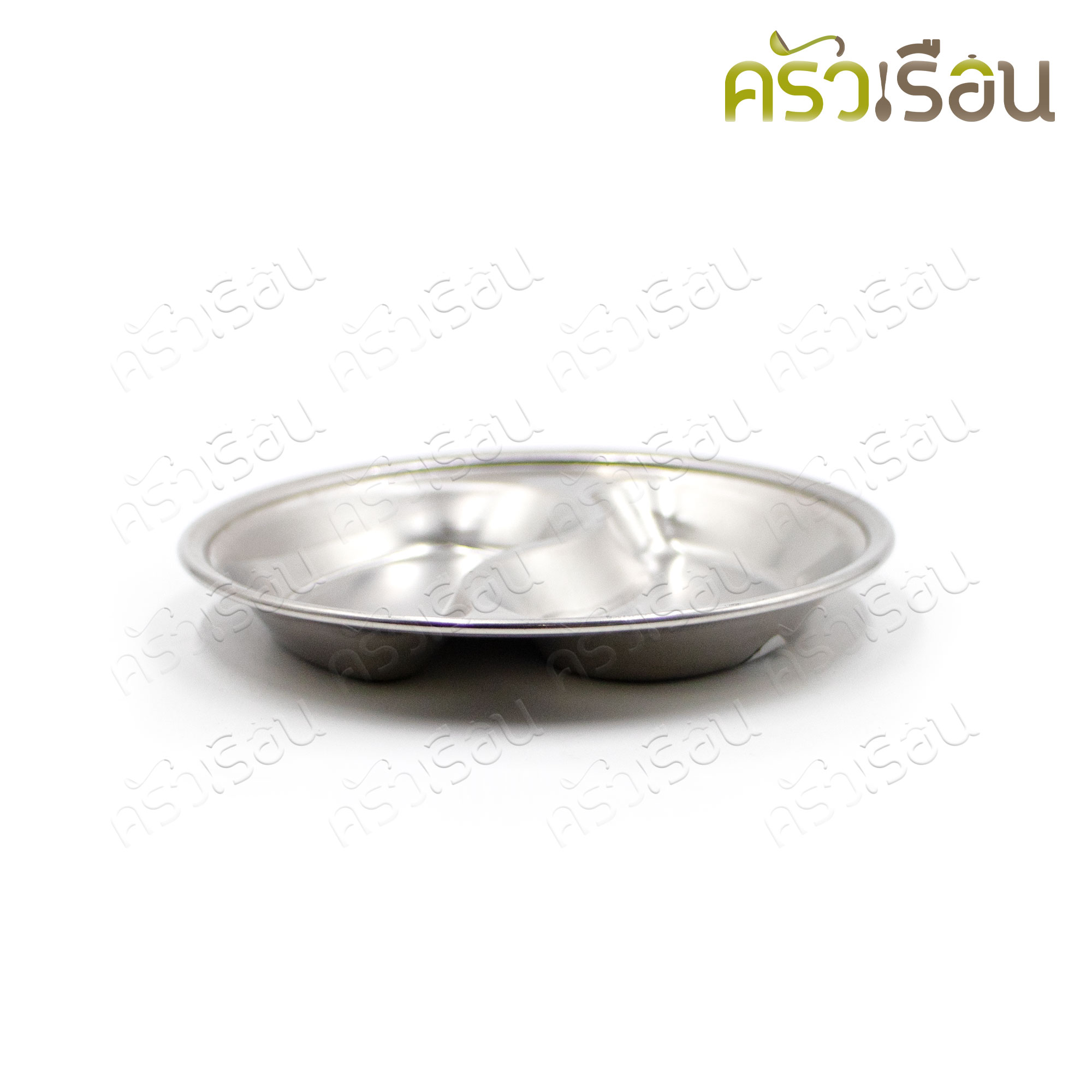 US ถ้วยน้ำจิ้ม กลม สเตนลส 2 ช่อง 10 x 1.4 ซม. LM-278 ถ้วยหยินหยาง