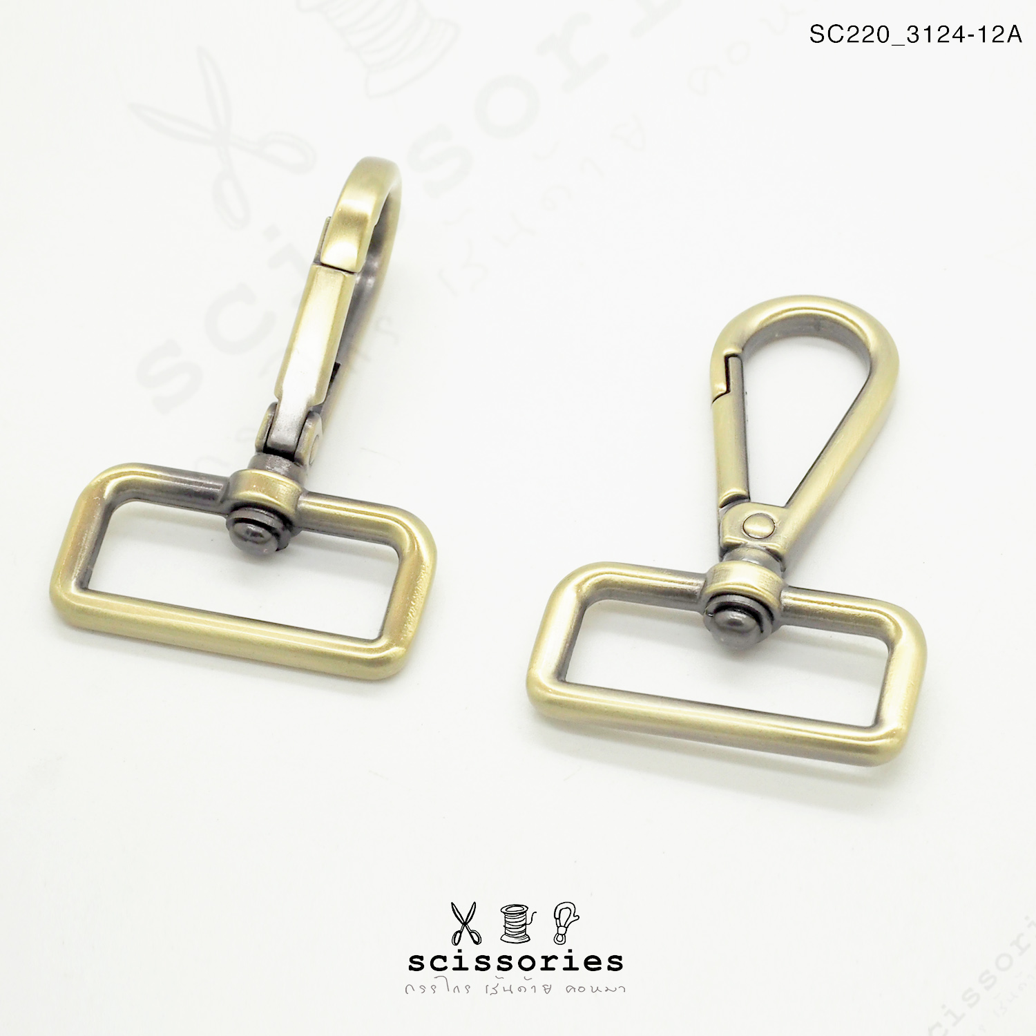 ตัวเกี่ยว 1.2 นิ้ว สีเหลืองปัด 2ตัว