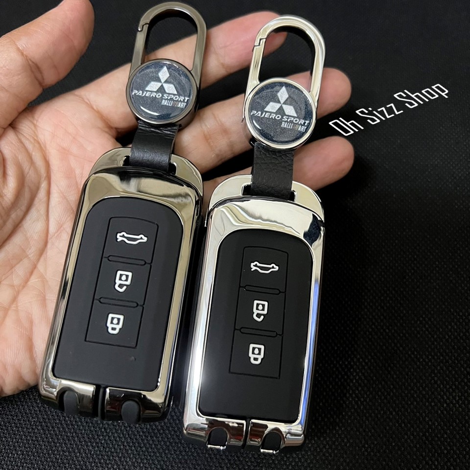 เคสโลหะรีโมท Mitsubishi 2022 Full Package (Alloy Up Grade 3D Silicone Push button Guard) Mitsubishi Pajero Sport, Xpander, Mirage, Attrage, Triton Smart Key แบบ 2 และ 3 ปุ่ม