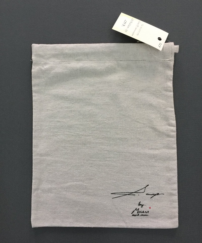 ถุงผ้า ลินินธรรมชาติสีเทาลาย simple 2