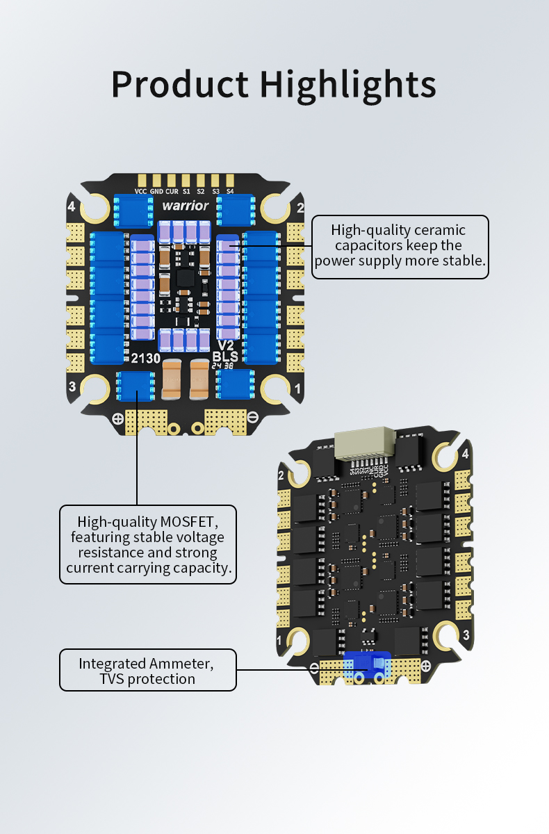 [ESC30x30] Aocoda-RC Warrior 3055S/3065S/3075S 55A/65A/75A 4-IN-1 ESC อุปกรณ์โดรน Drone