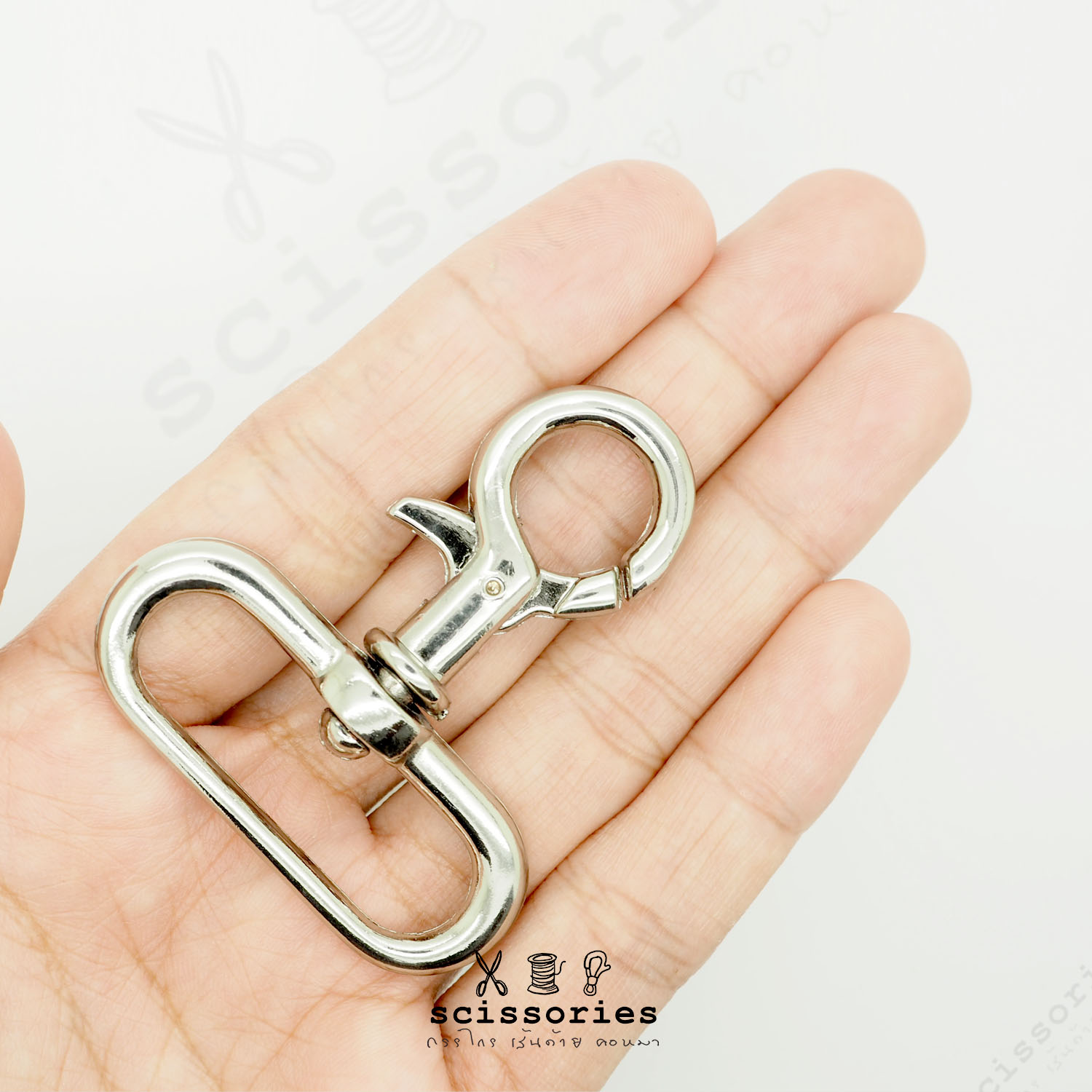 คอหมา 1.5 in สีเงิน/2 ตัว