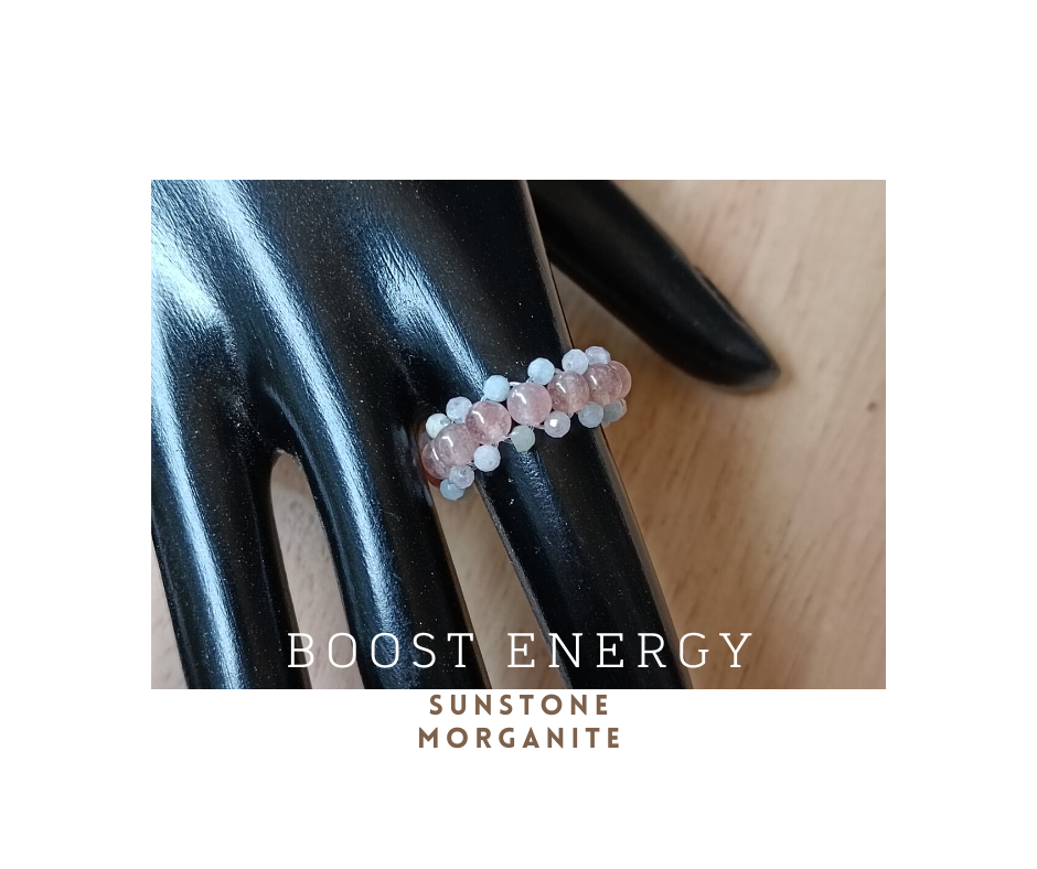 "MeMe" Collection แหวนถักหินแท้ Sunstone + Morganite ส่งพลัง Boost Energy เสริมความเป็นผู้นำ