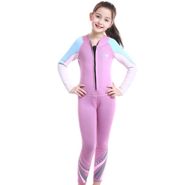ชุดว่ายน้ำเด็กควบคุมอุณหภูมิ ป้องกันความหนาว ป้องกันรังสี UV ผลิตจากผ้า Neoprene หนา 2.5 mm.