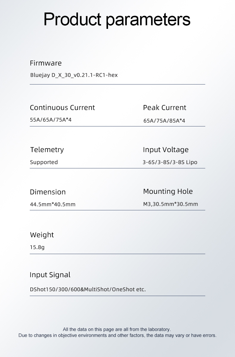 [ESC30x30] Aocoda-RC Warrior 3055S/3065S/3075S 55A/65A/75A 4-IN-1 ESC อุปกรณ์โดรน Drone