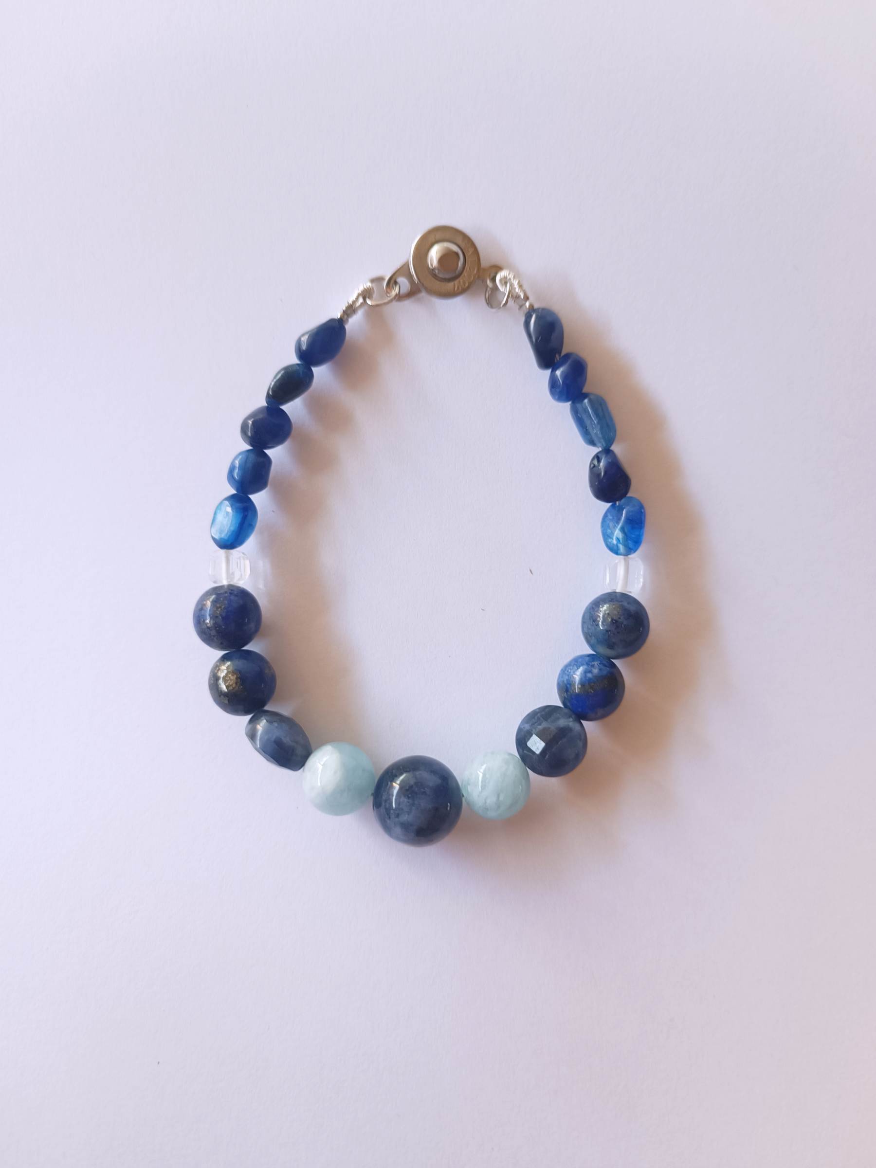 สร้อยข้อมือหินแท้ "POSH" Power Communicator Bracelet (Sodalite+Aquamarine+Lapis Lazuli+Kyanite)
