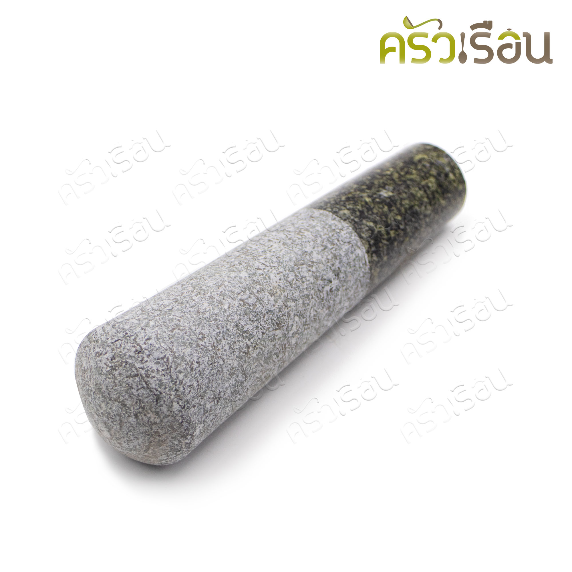 ครกหิน 8 นิ้ว [19 x 14.5 ซม.] + สากหิน [ยาว 20 ซม.]