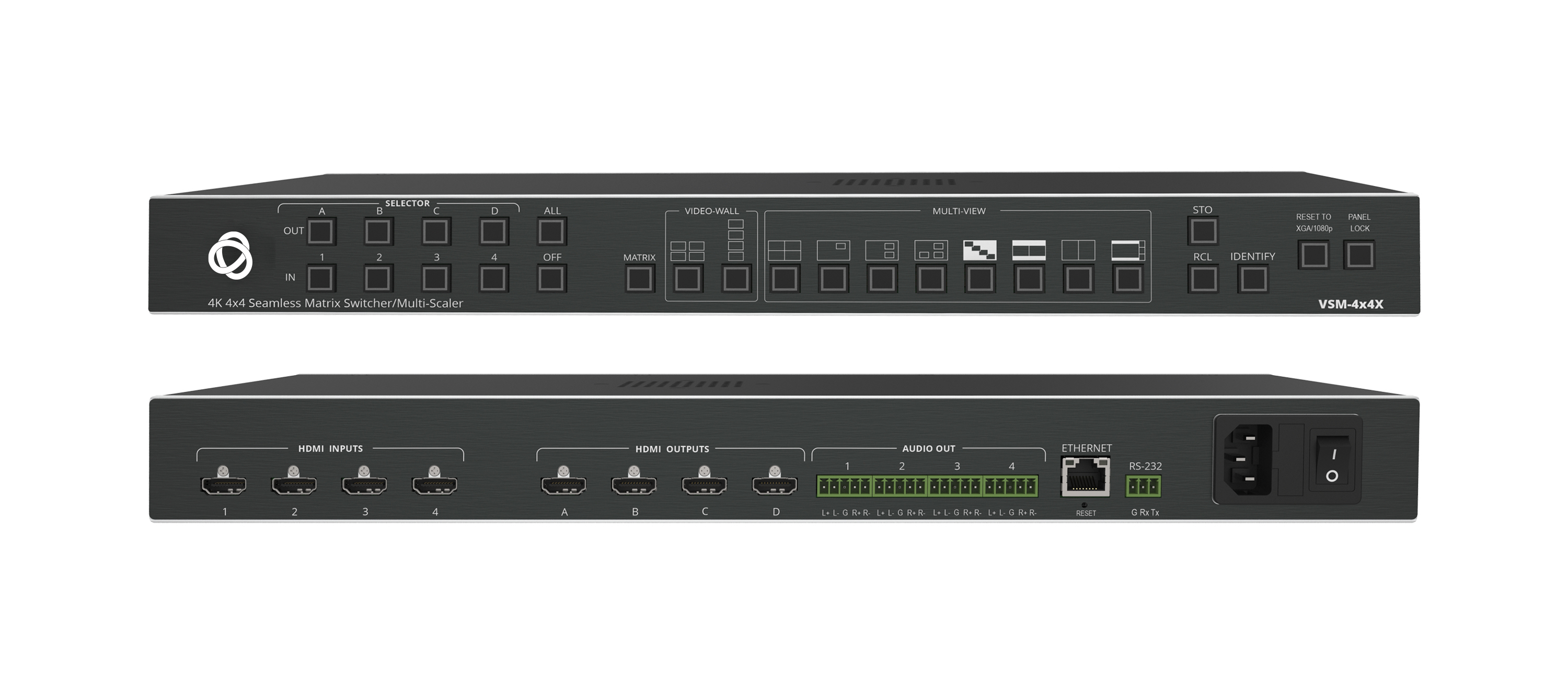 Kramer VSM-4X4X 4x4 Matrix Switcher, Videowall & Multiviewer