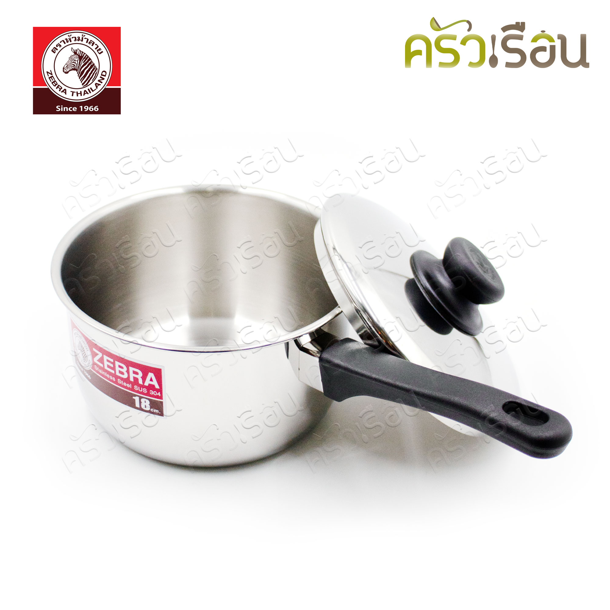 ZEBRA Tiger handle pot 18 cm. Capacity 2.5 liters Zebra head 166204 Warming pot, boiling pot, tail pot, Zebra pot, pot