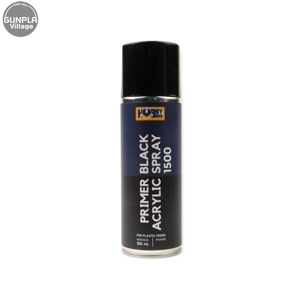 Hobby Bro HB-006 Primer Black Acrylic Spray 1500 180 ml HB006PBAS1500 (สเปรย์)