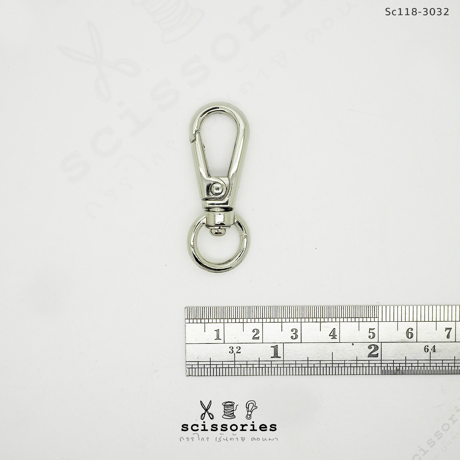 คอหมา 1.1 cm สีเงิน silver /2 ตัว