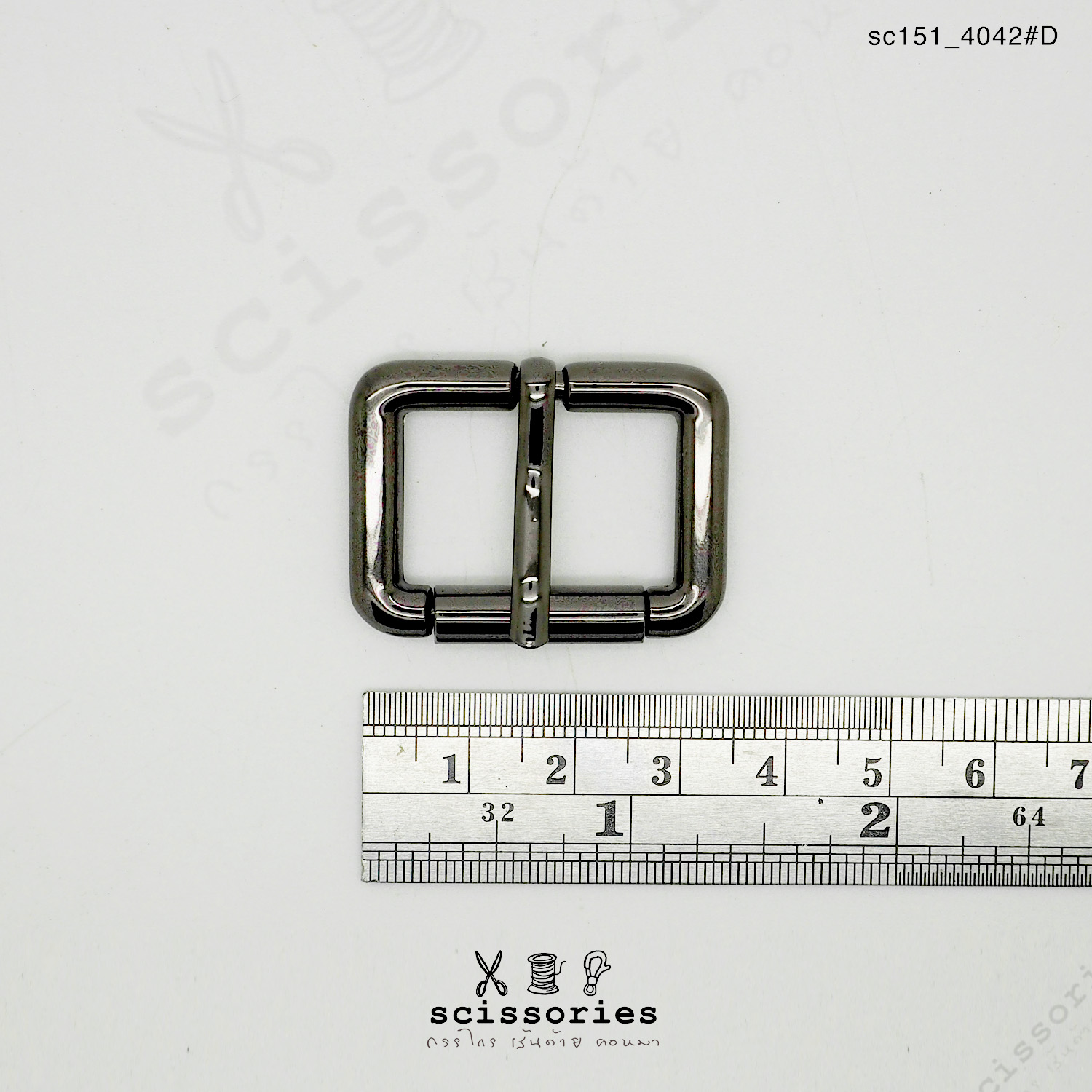 เข็มขัด ลูกกลิ้ง 1นิ้ว สีดำ/2ตัว