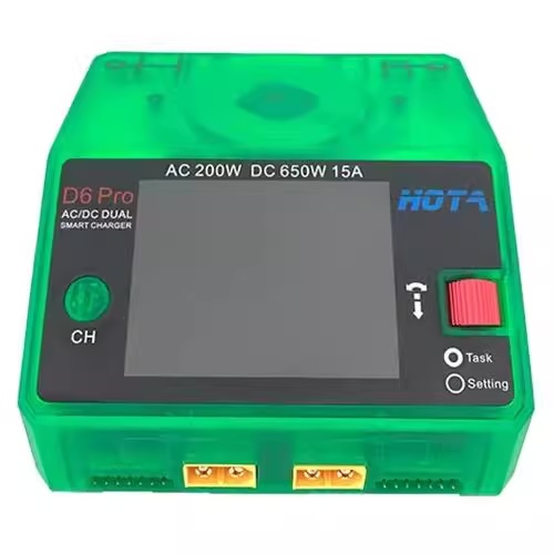 HOTA D6 Pro AC200W DC650W High Power Smart Lipoแบตเตอรี่เครื่องชาร์จประจุสำหรับ RC Drone อะไหล่อุปกรณ์ โดรน Drone