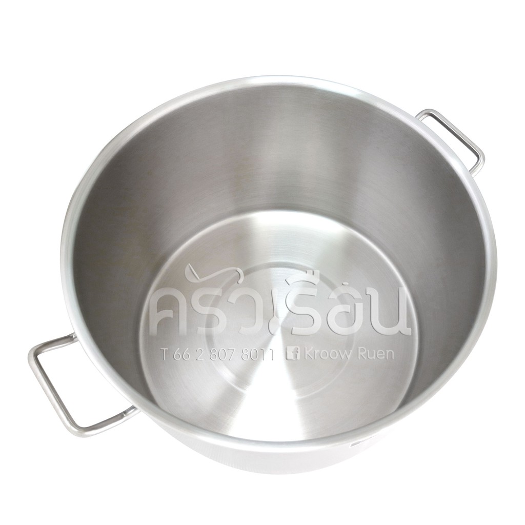 ZEBRA ชุดหม้อ 40 ซม. ควมาสูง 24.5 ซม. ความจุ 29.5 ลิตร / ใบ แพ็คคู่ [ ได้หม้อ 2 ใบ ฝา 2 อัน ] ตราหัวม้าลาย 185511