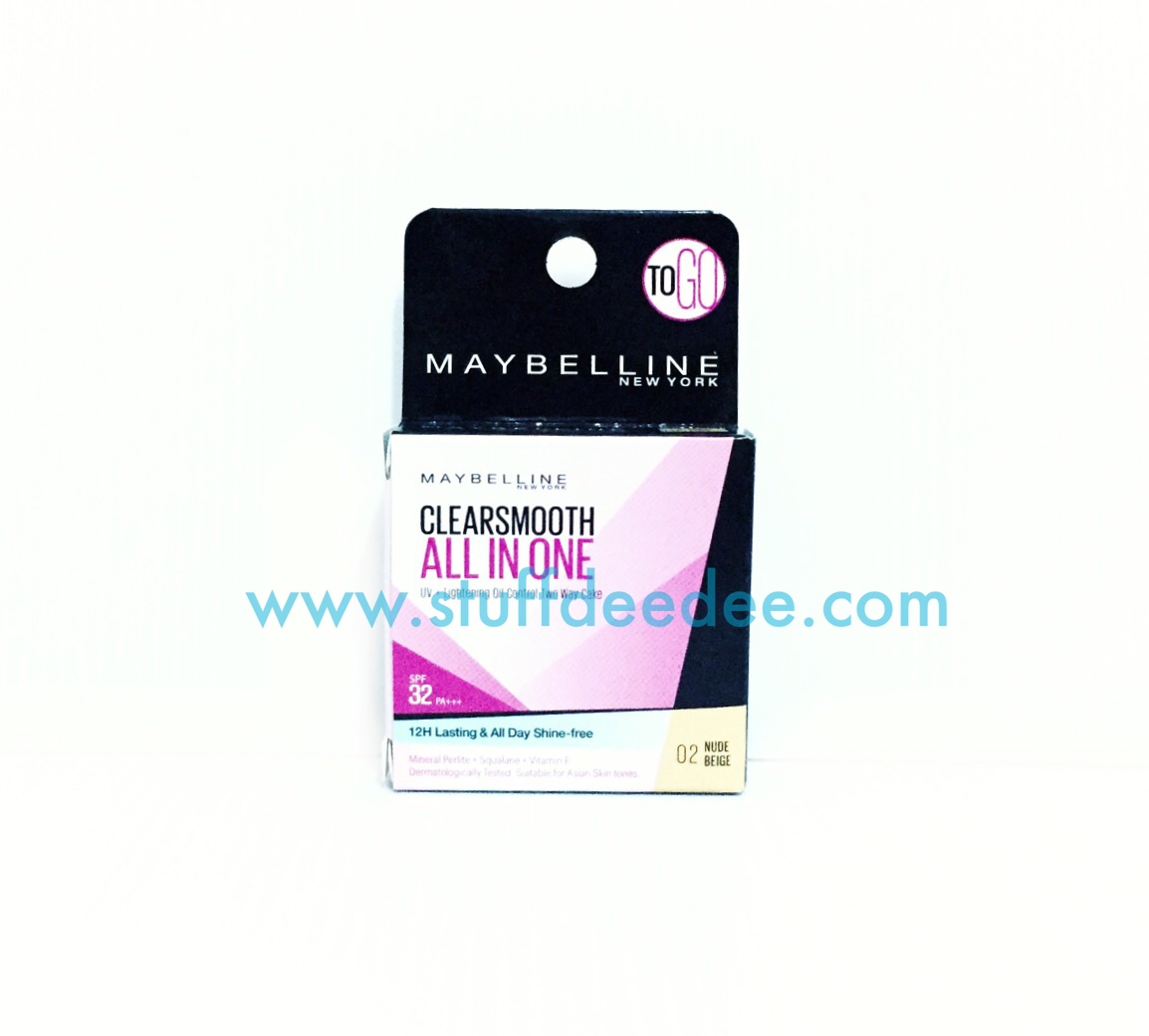 แป้งผสมรองพื้น Maybelline 2 Go Clear Smooth All in One Lightening Oil-Control เบอร์ 01 Light ขาวชมพู พร้อมกันแดดถึง SPF32 PA+++