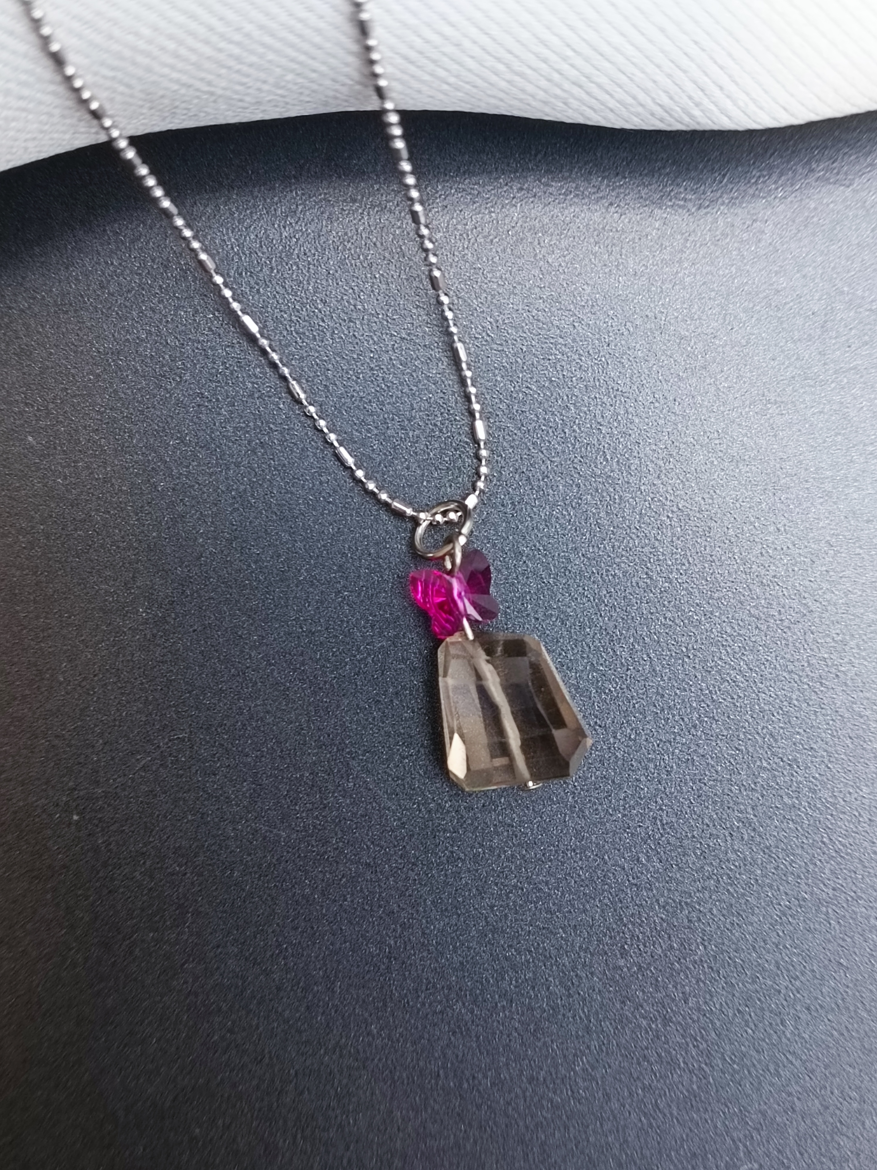 สร้อยคอหินแท้ Smoky Quartz Necklace (ช่วยปัดเป่า ความคิดเชิงลบ)