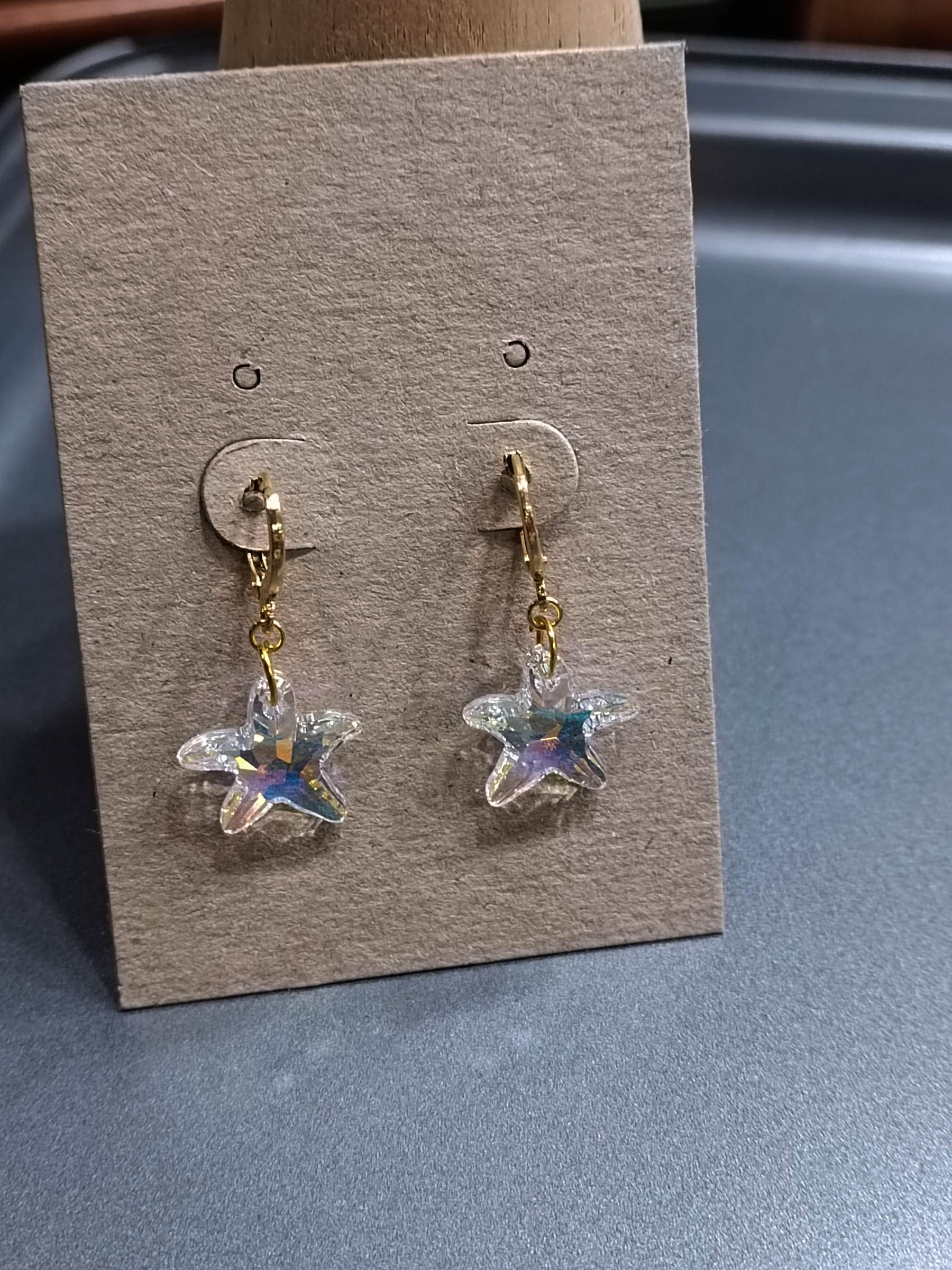 ต่างหู "18K" Starfish Crystal Earring
