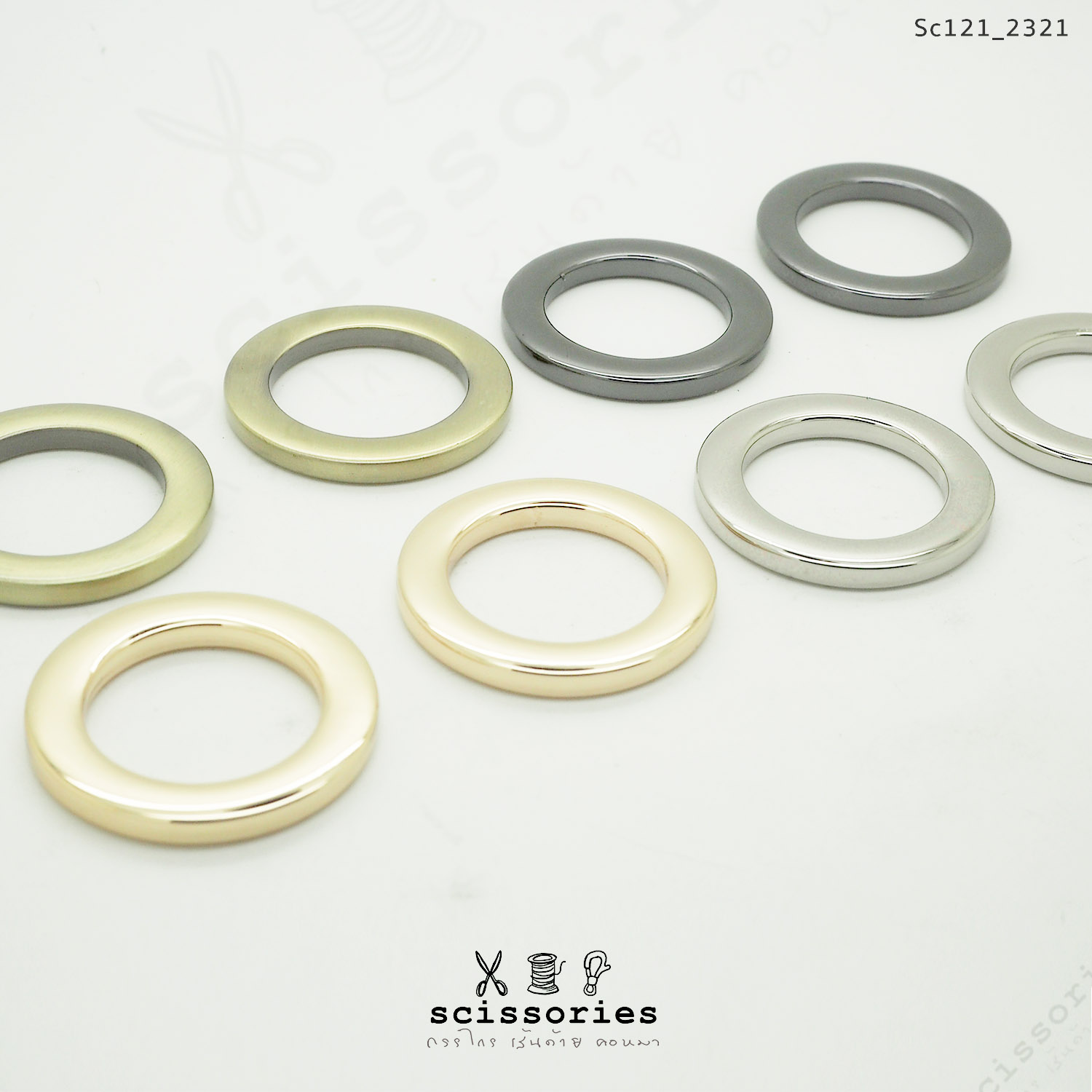 ห่วงวงกลม 2.5 cm. สีทอง/2 ตัว