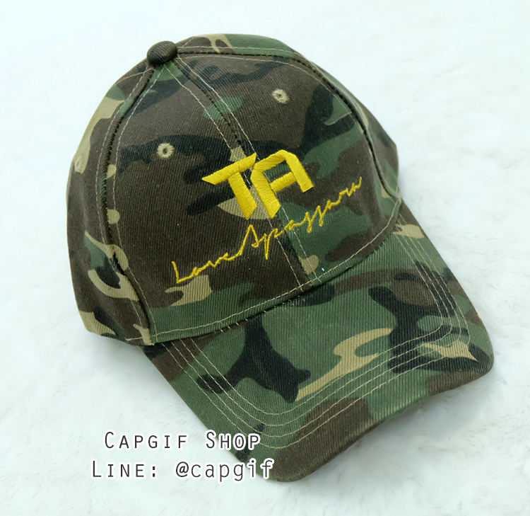 หมวกแก๊ปลายทหารปักชื่อ