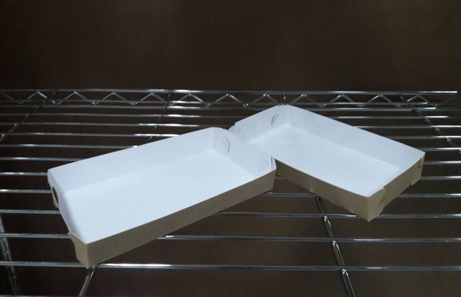 ถาดใส่ขนม/ถาดขนมปัง/ถาดชิม/ถาดอาหารฟู้ดเกรดคราฟท์ กว้าง 10.0 x ยาว 17.0 x สูง 2.3 ซม.