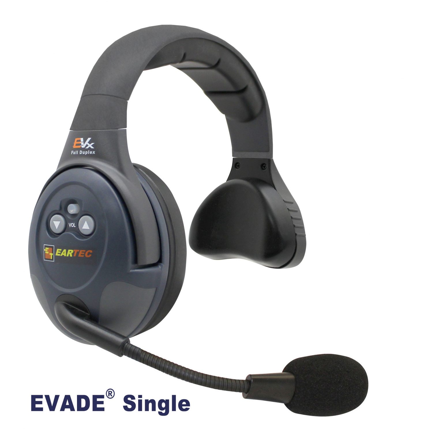 EVADE Double Channel Light Industrial Full Duplex Wireless System Single & Dual Speaker Headsets – EVx633-CM 3 Single, 3 Double EVADE, One C-Mod, Batteries, Charger, Case