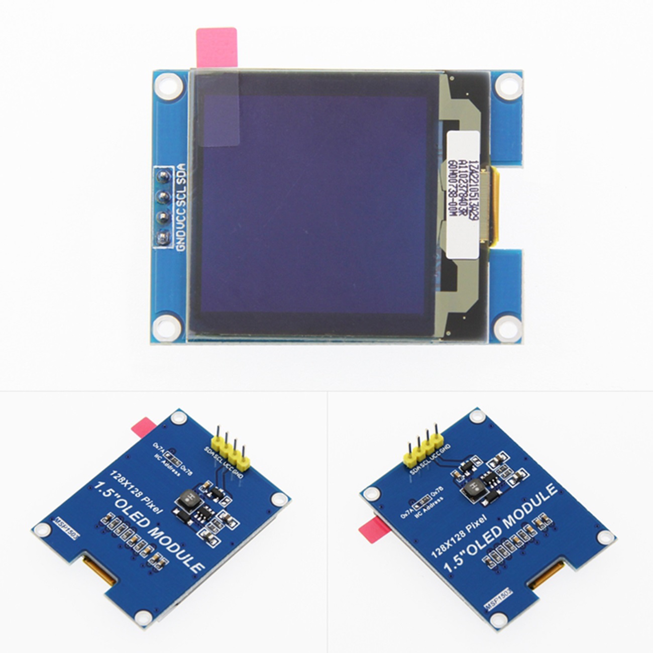 1.5 inch 4PIN OLED module Display Screen SSD1327 Drive IC 128*128 IIC I2C Interface for 51 STM32 P22101 P22102