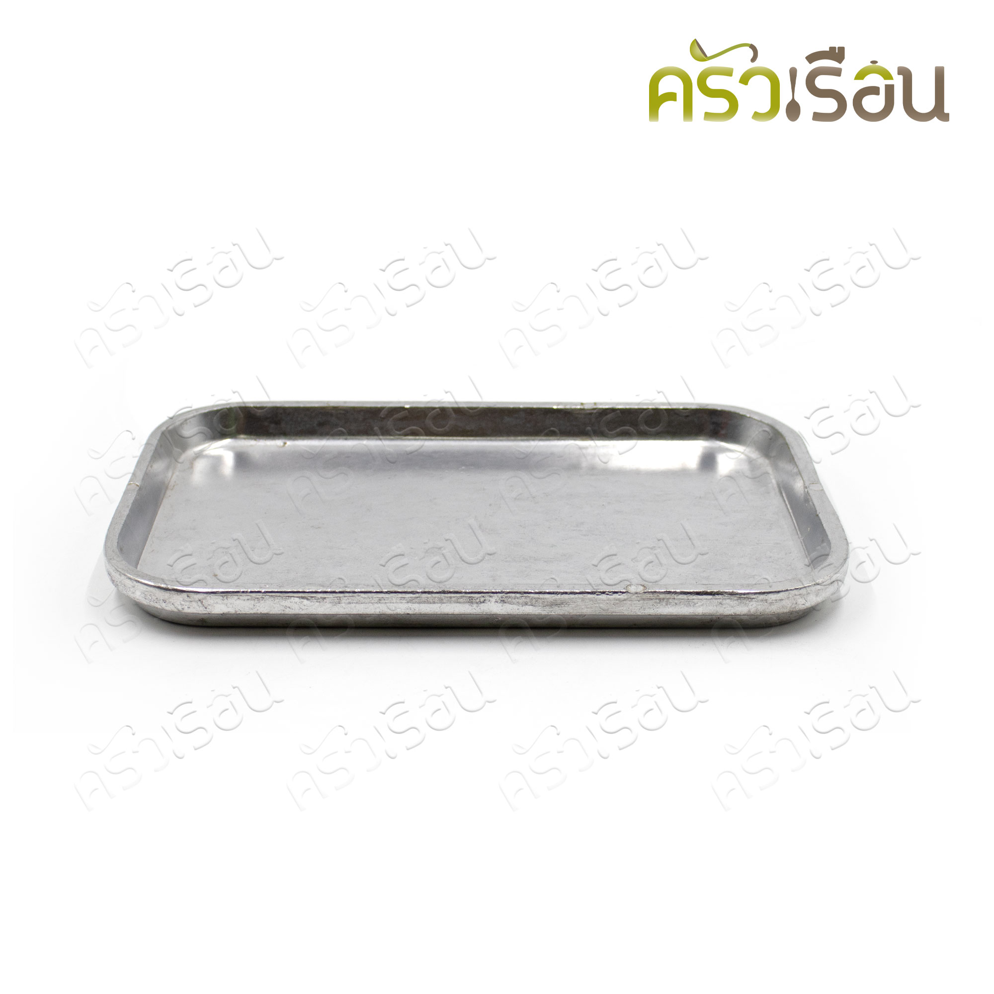 SUPER ALUMINUM จานสเต็ก อลูมิเนียม เหลี่ยมเล็ก พร้อมไม้รอง 14 x 22 ซม. No.213 ตราถุงเงิน