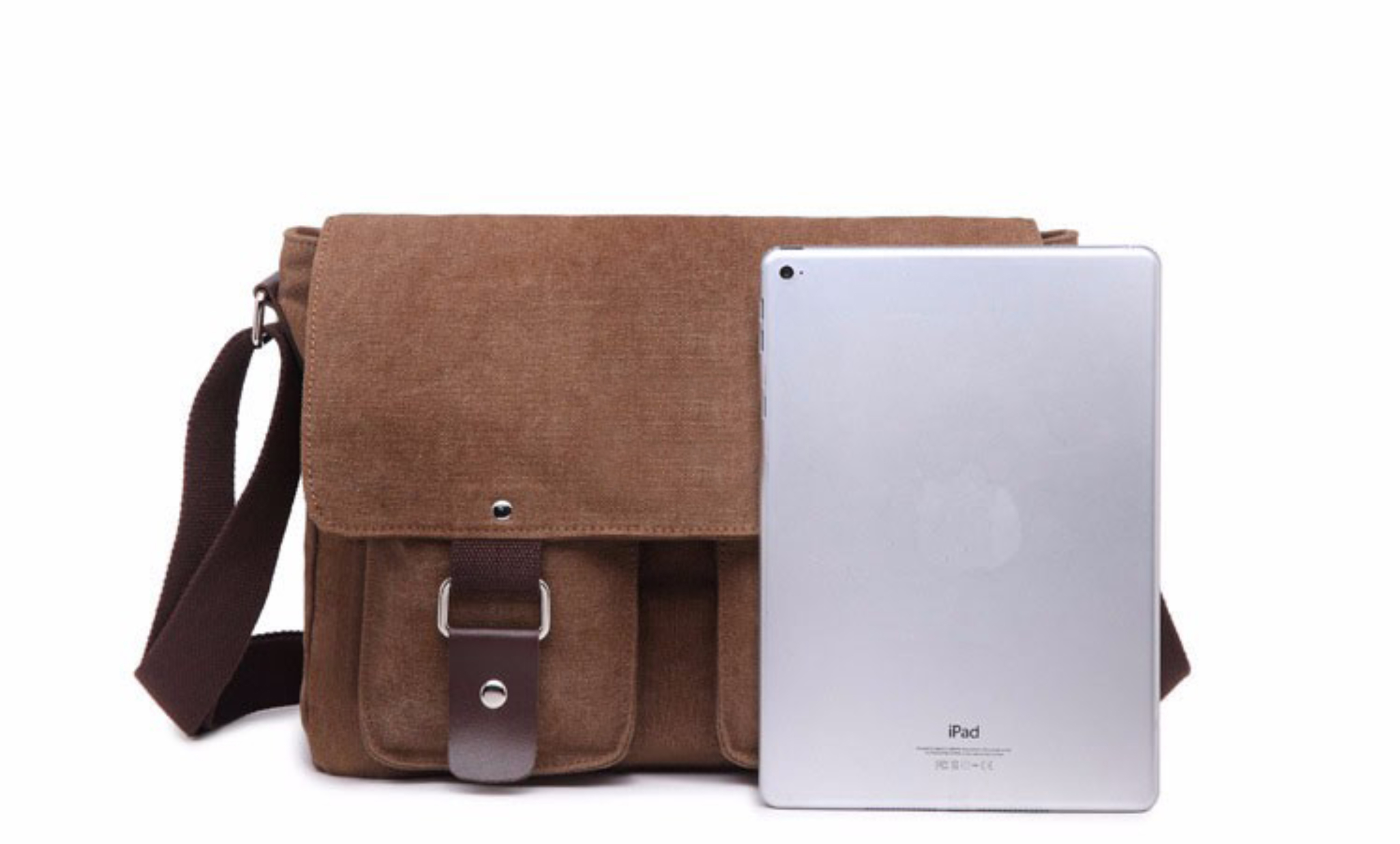 กระเป๋า Vintage สะพายข้าง รุ่น B-103 สีน้ำตาล