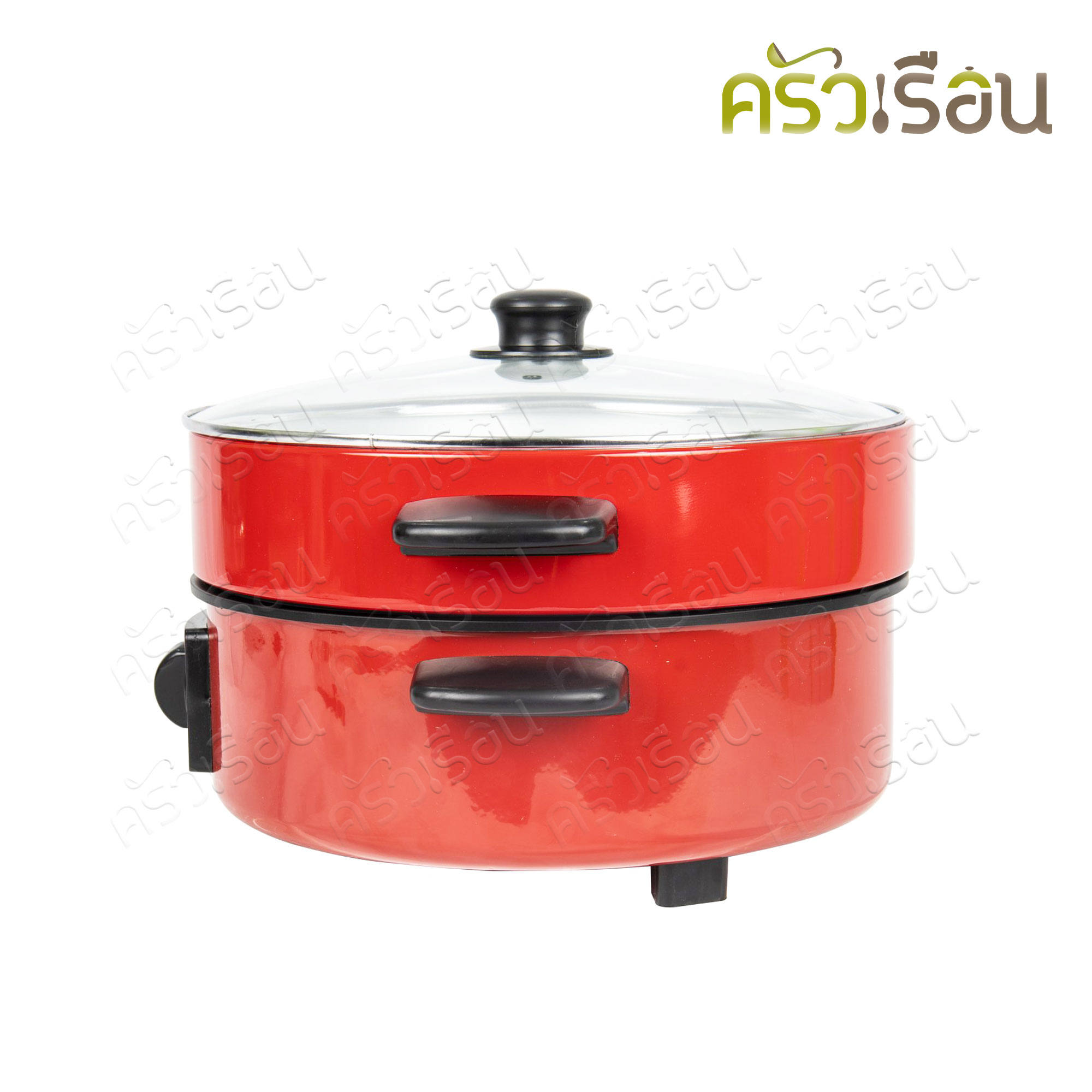 SMARTHOME Electric pan, multipurpose + steamer 3 liters 36.5 x 20 cm. SV-EP1001 Non-Stick Electric Frying Pan