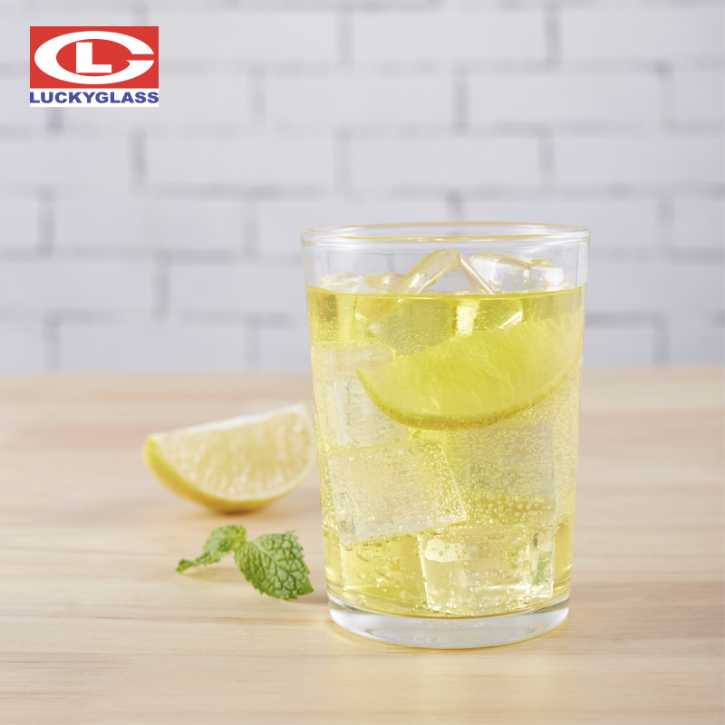 LUCKY GLASS [ ยกโหล ] แก้วน้ำ 8 ออนซ์ / 230 ml. FIRST Tumbler LG-100108 (01) TD 6.9 x BD 5.8 x H 9.5 cm.