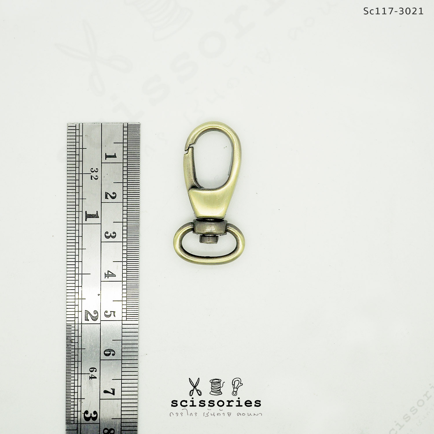 คอหมาเกี่ยว 1.2 cm สีเหลืองขัด /2 ตัว