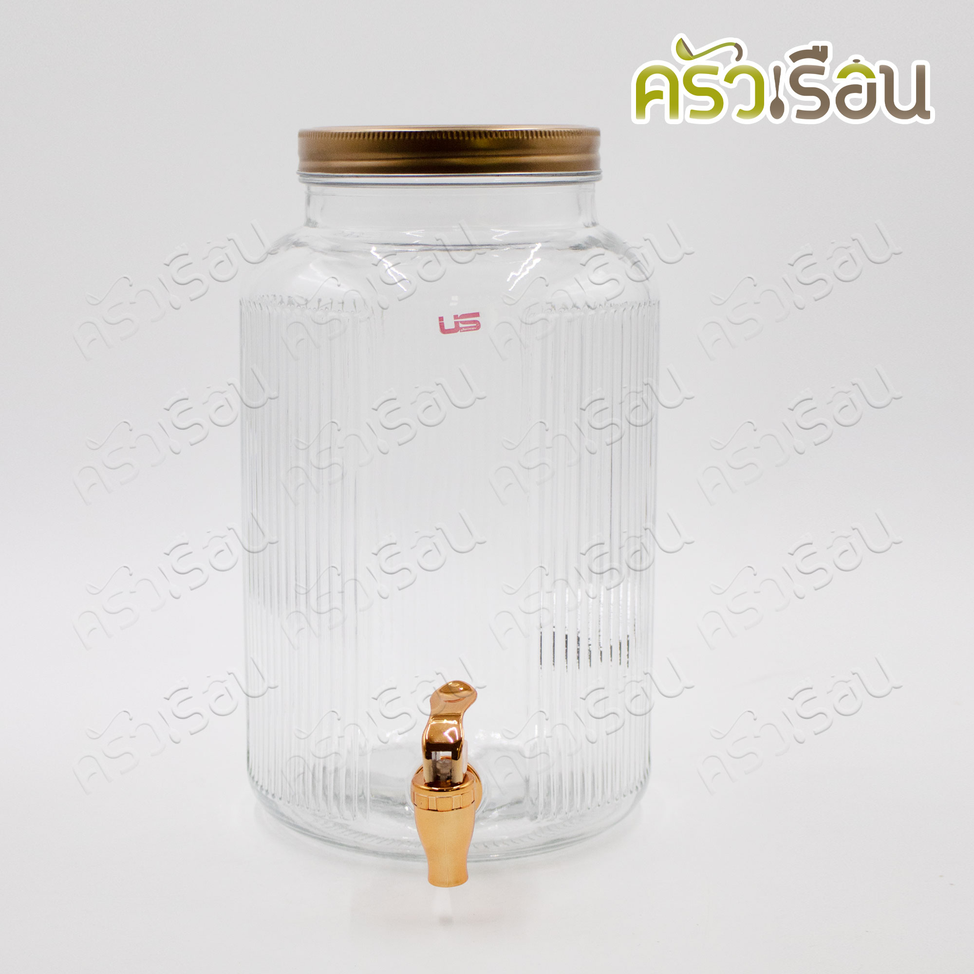 US โหลจ่ายน้ำผลไม้ 6 ลิตร โรสวู้ด พร้อมขาตั้ง HS-166 โหลแก้ว