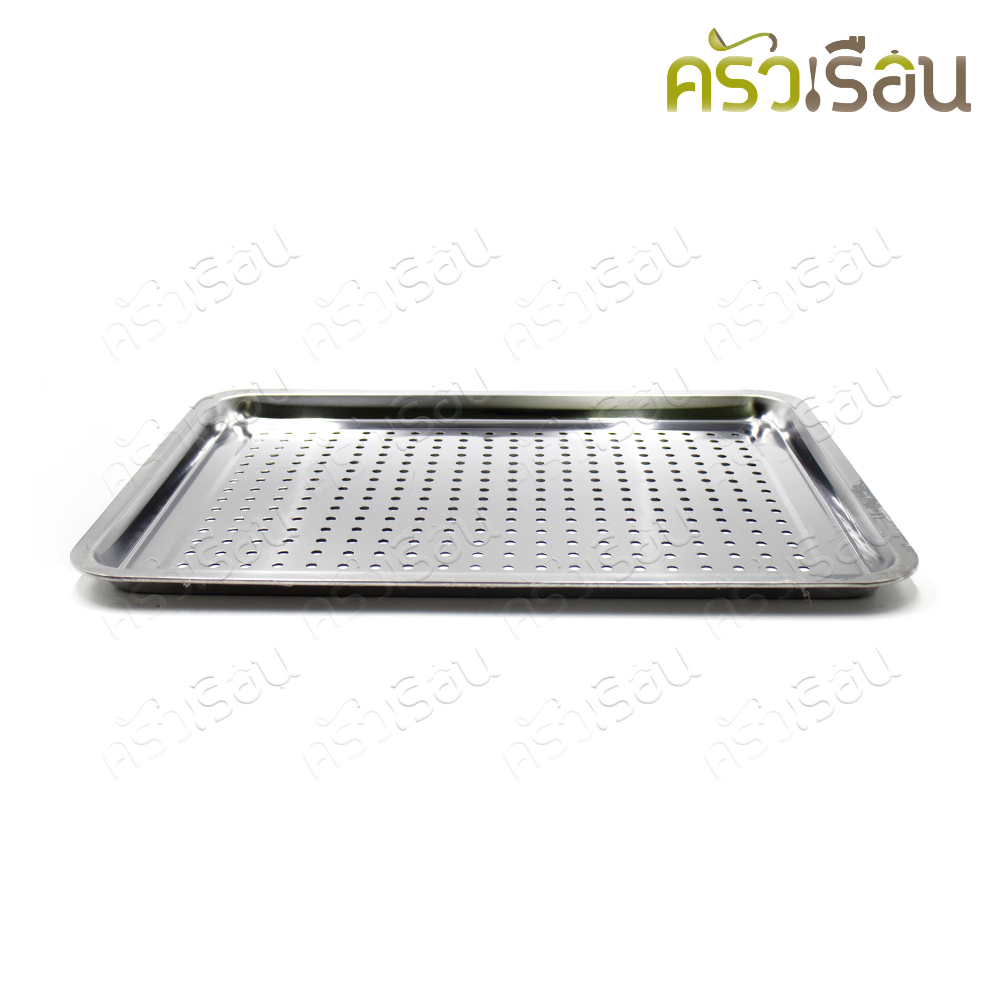 PERFECT ถาดเหลี่ยม + ถาดรู สเตนเลส 45 x 35 ซม. ถาดพักของทอด สะเด็ดน้ำมัน