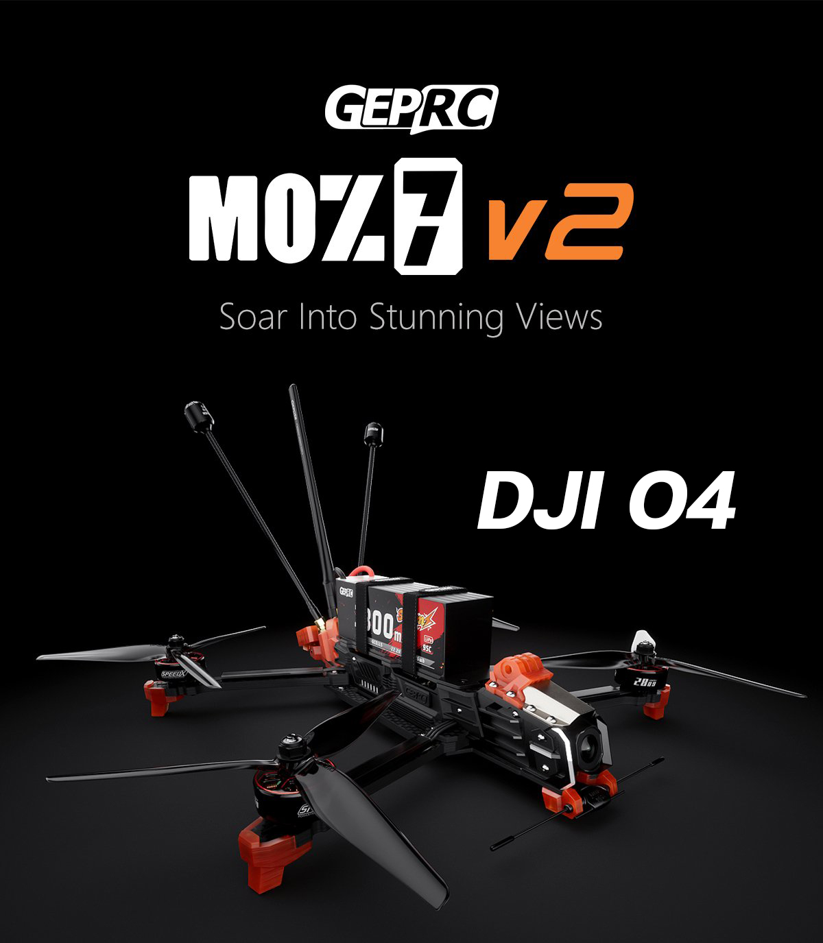 GEPRC MOZ7 V2 DJI O4 Pro | FC F722-BT | มอเตอร์ 2809 | ใบพัด 7.5" | RX ELRS 915/2.4G GemX ของเล่นบังคับวิทยุ