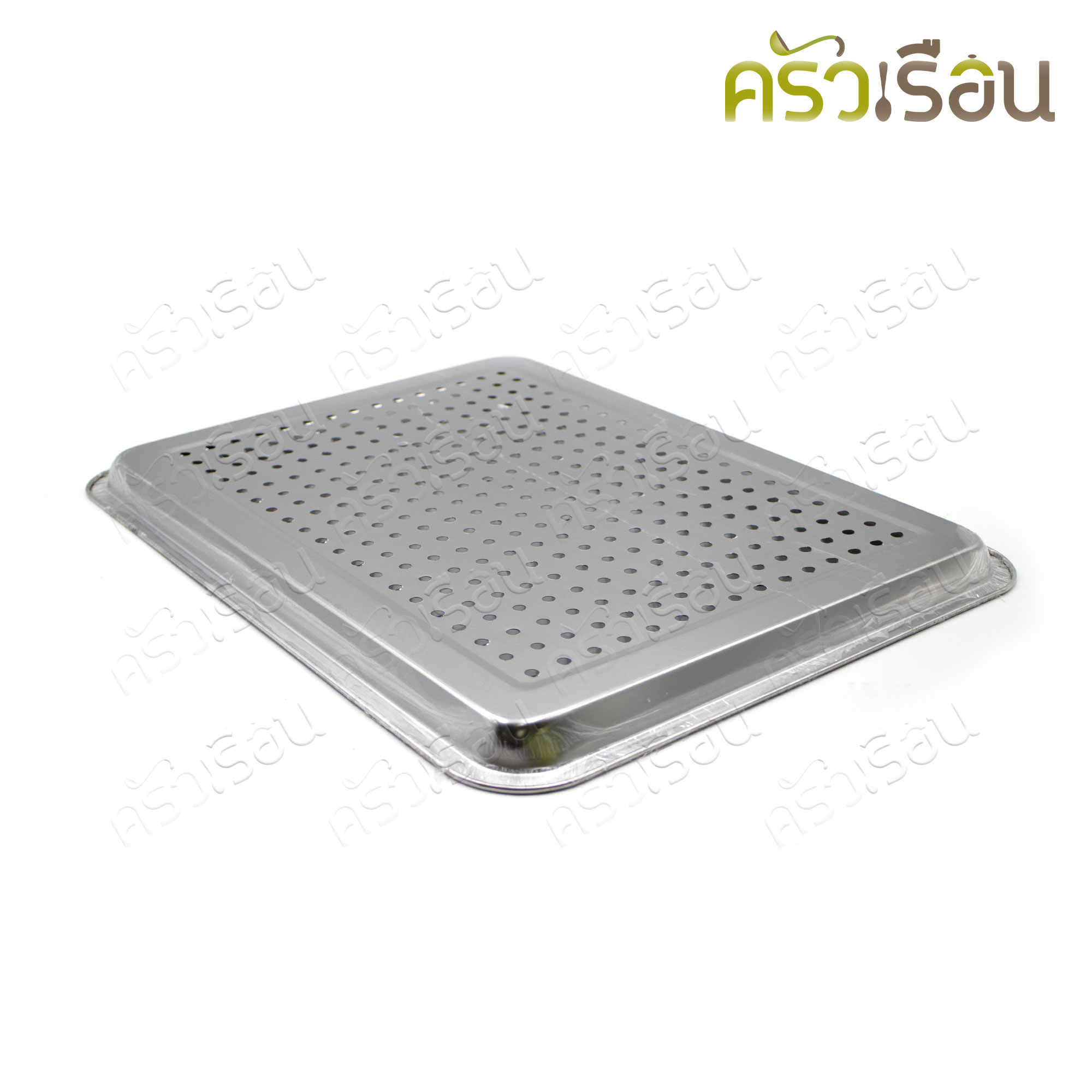 PERFECT ถาดเหลี่ยม + ถาดรู สเตนเลส 45 x 35 ซม. ถาดพักของทอด สะเด็ดน้ำมัน