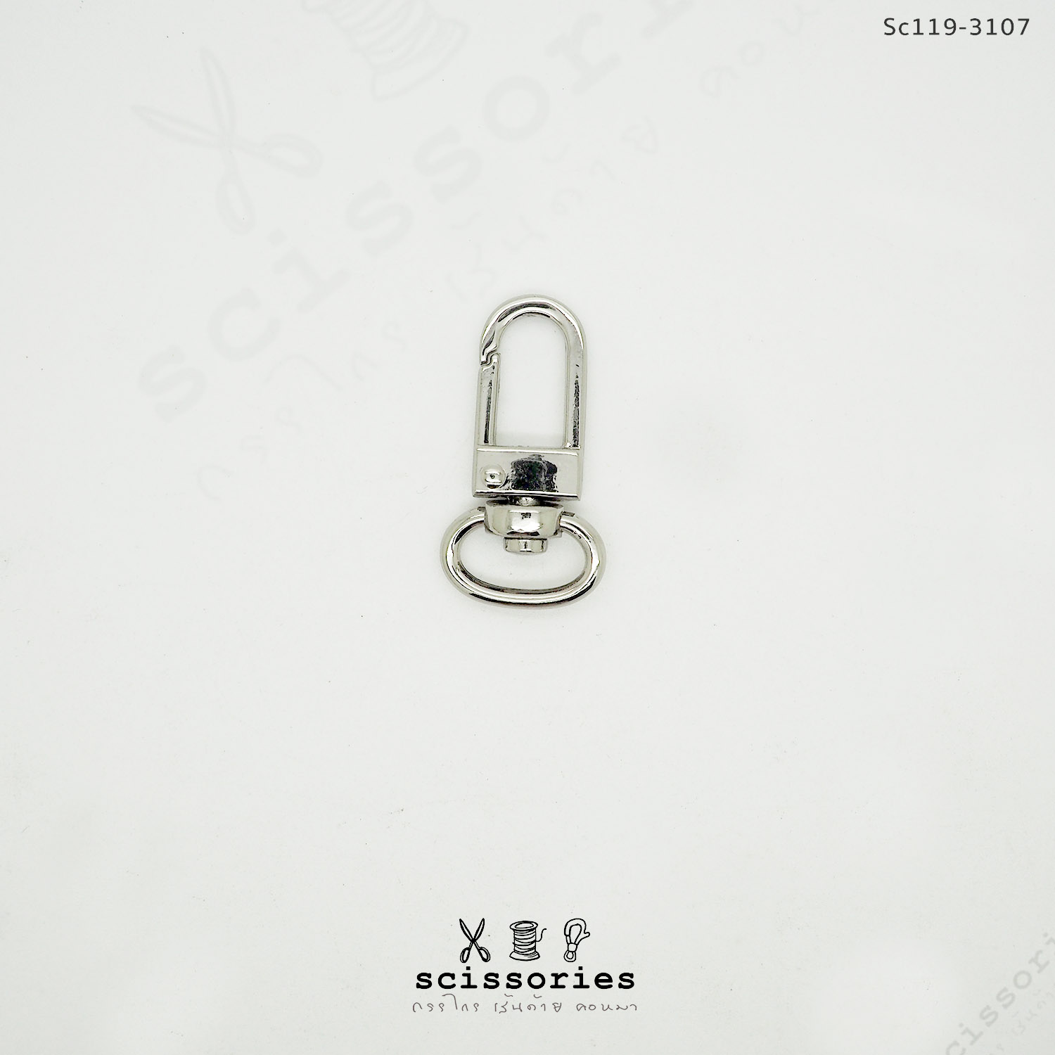 คอหมากรงนก 1 cm สีเงิน /2 ตัว