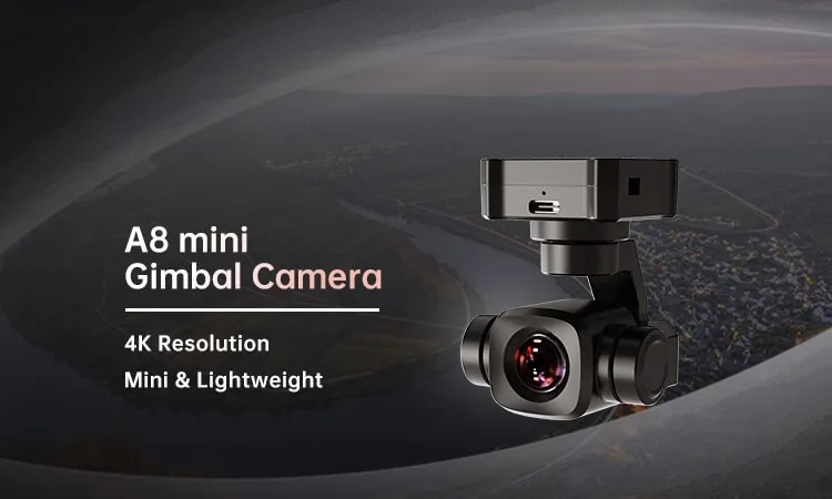 SIYI A8 mini 4K 8MP Ultra HD 6X Digital Zoom Gimbal Camera with 1/1.7" Sony Sensor HDR Night Vision 3-Axis Stabilizer