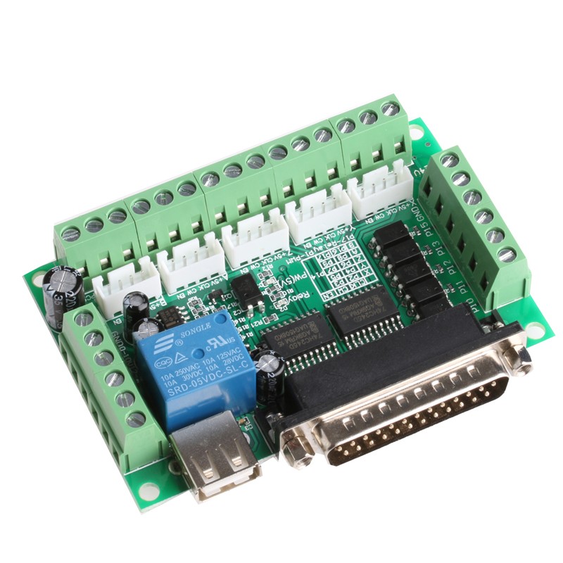 5 Axis CNC Breakout Board With Optical Coupler For Stepper Motor Driver MACH3